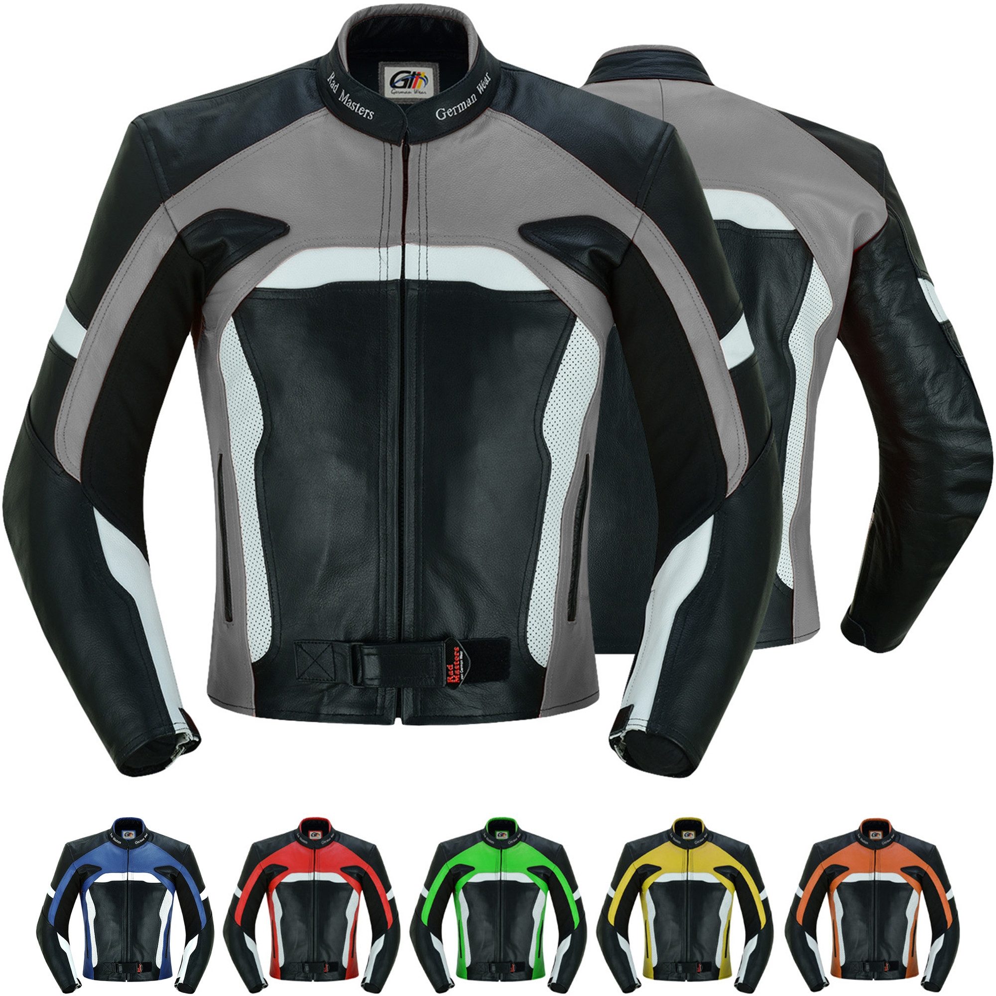 German Wear Motorradjacke GW409J Motorradjacke Büffelleder
