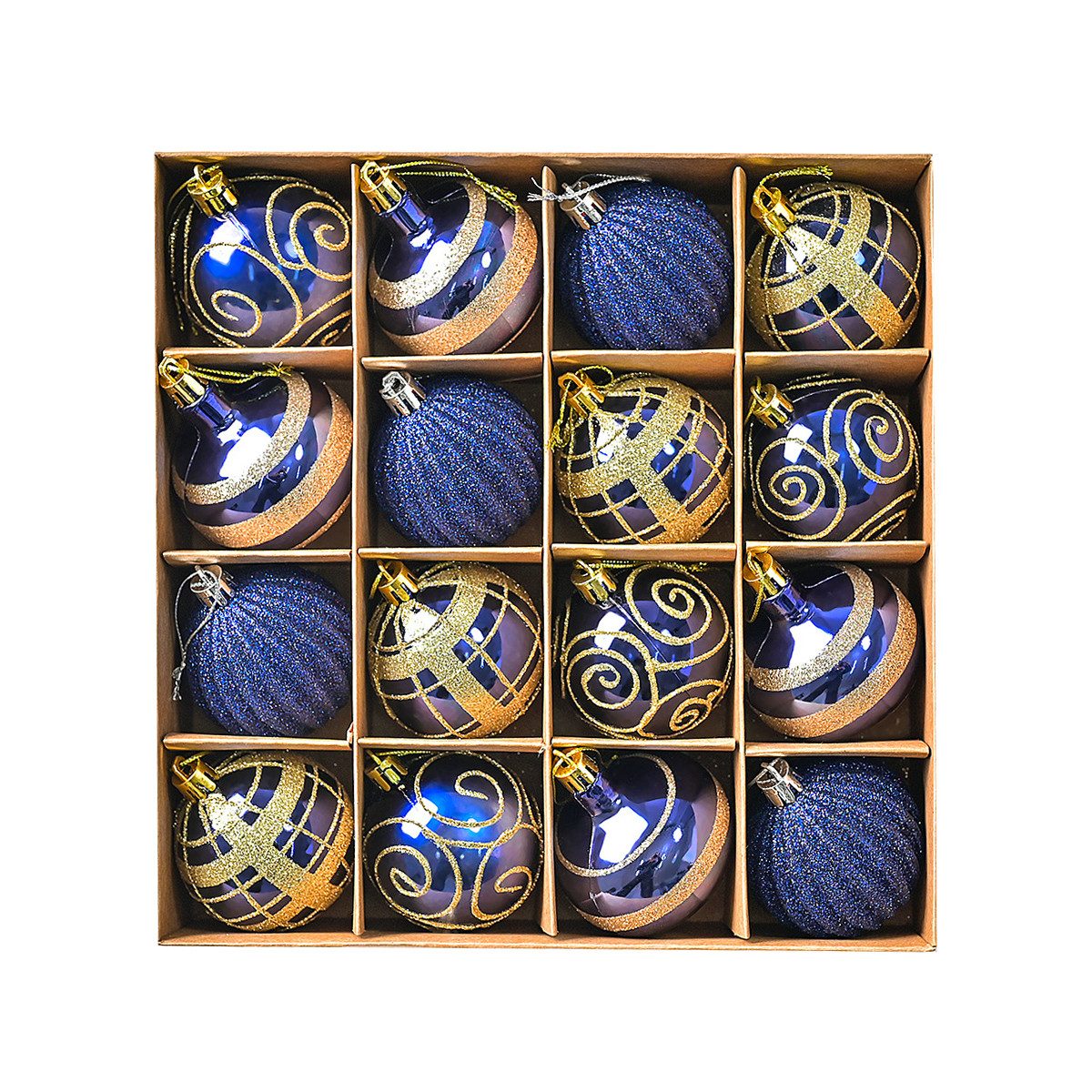 Bomiclss Weihnachtsbaumkugel 16-teiliges Weihnachtskugel-Set, Christbaumkugeln zum Aufhängen, ideal für Weihnachtsbaumdekoration und festliche Weihnachtsfeiern