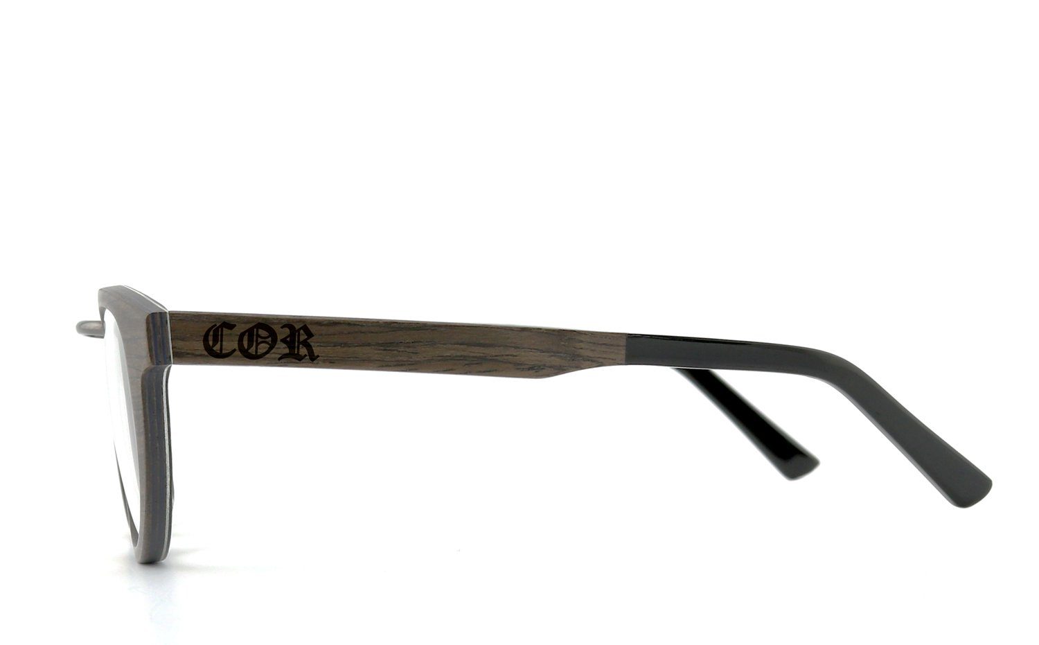 COR004 mit Brille Flex-Scharnieren Bügel Holzbrille, COR