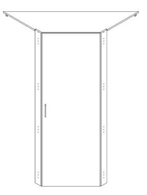 Wimex Eckschrank Multiraumkonzept 95x95cm Eiche sägerau