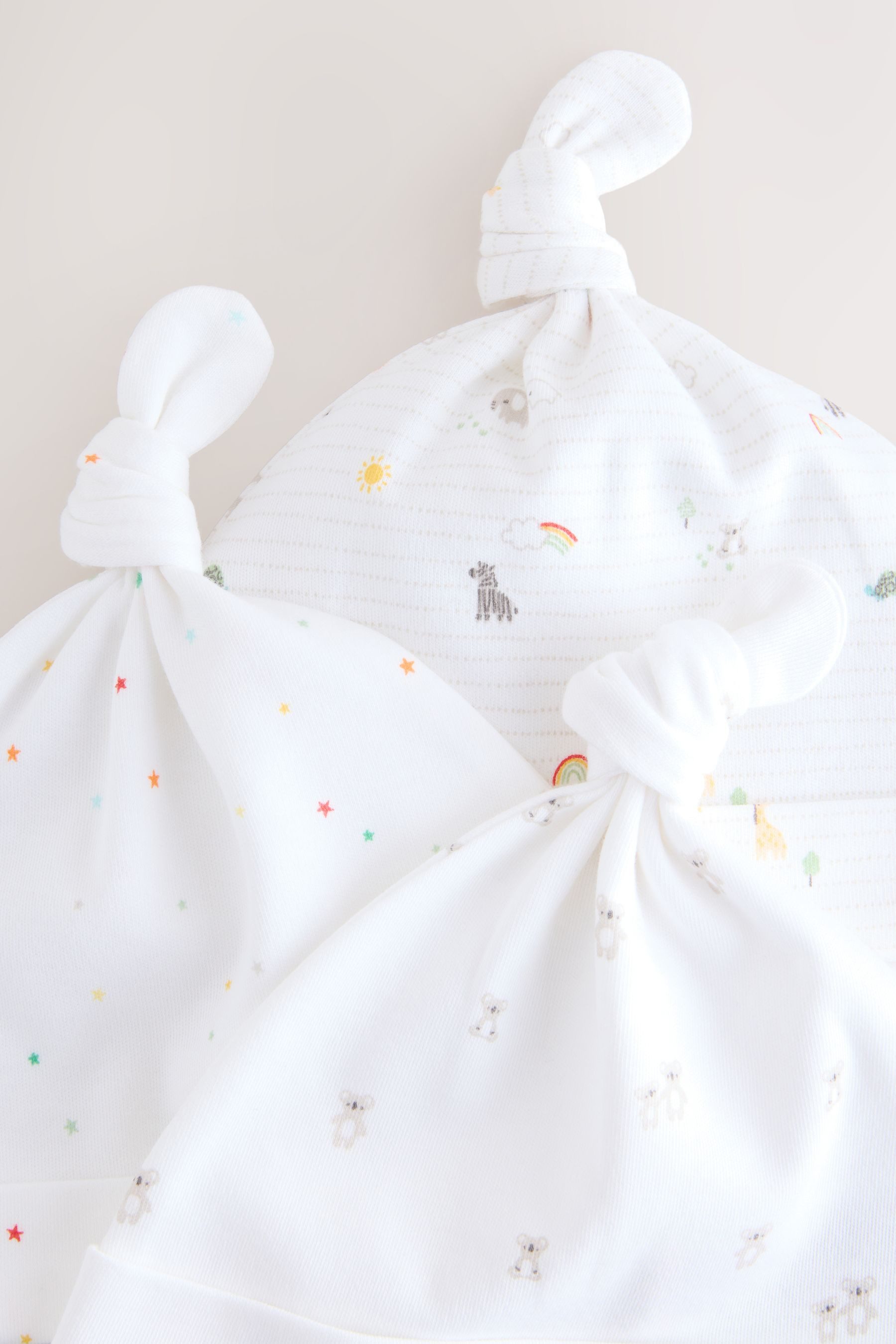 Next Erstlingsmütze Baby Knotenmütze im 3er-Pack (3-St)