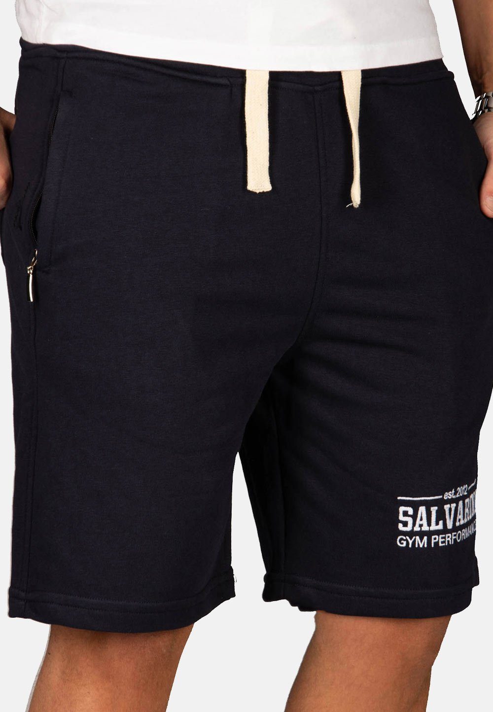 Alessandro Salvarini Shorts A. Salvarini kurze Hose mit breitem Kordelzug