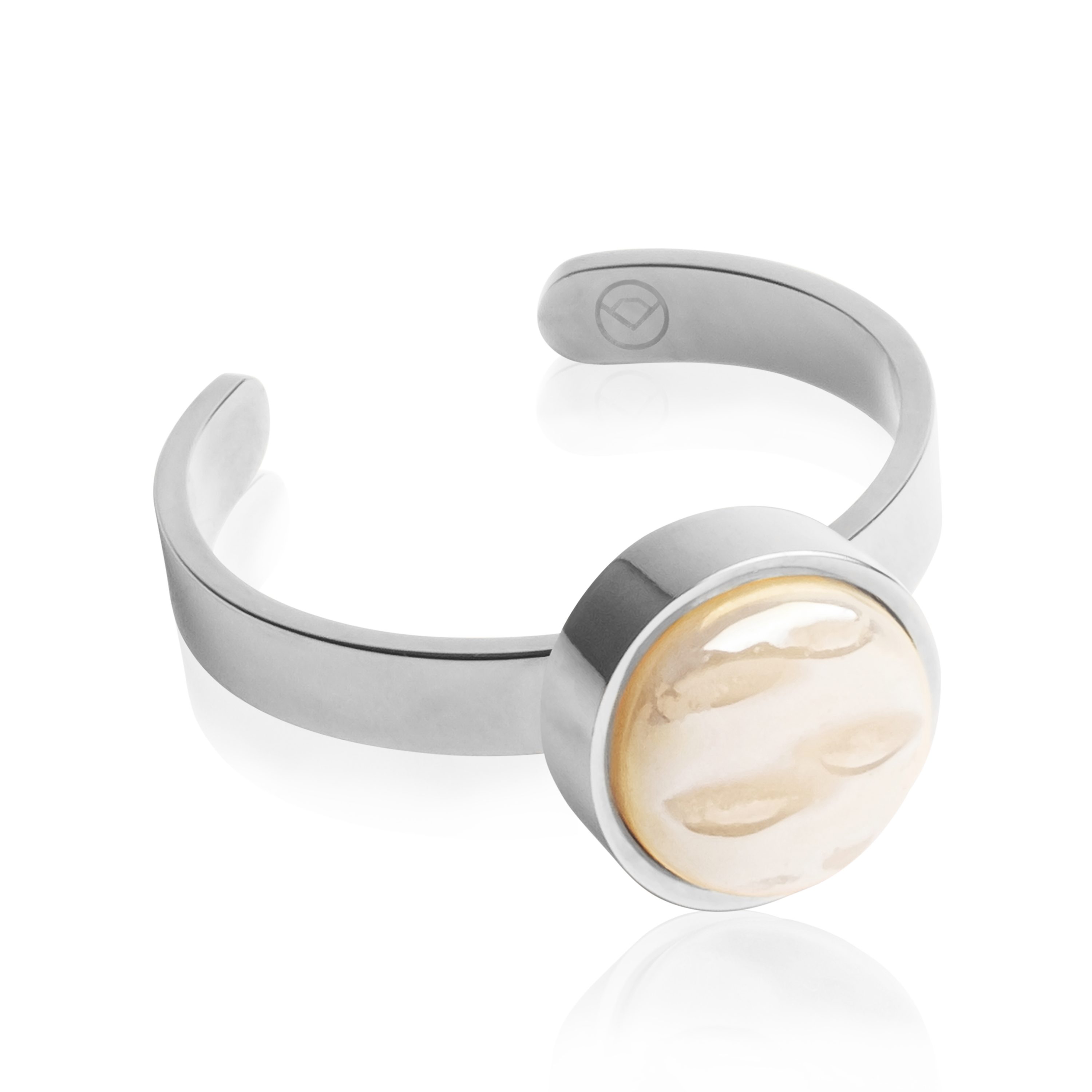 ALEXASCHA Fingerring Verstellbarer Ring mit Stein • 8mm