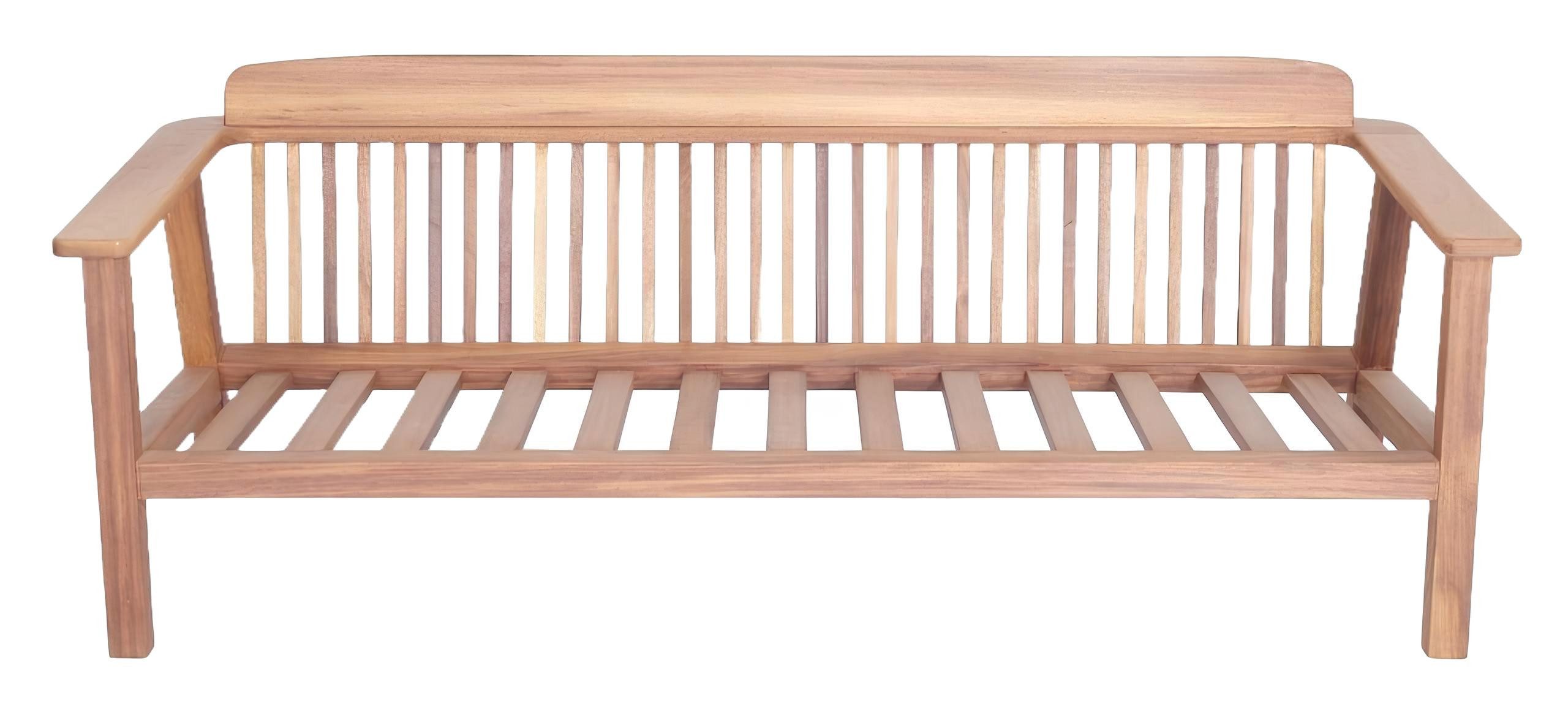 JVmoebel Bank Elegante Holzbank mit Rückenlehne für Garten und Balkon (1-St., Bank), Made in Europa