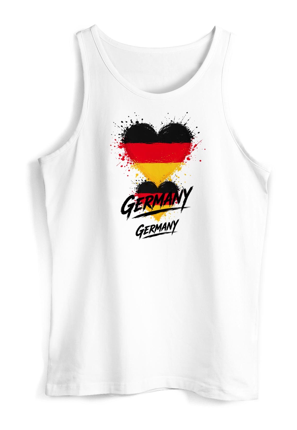 MoonWorks Tanktop Herren Tanktop WM Fußball - Design Herz - Weltmeisterschaft 2026 mit Print