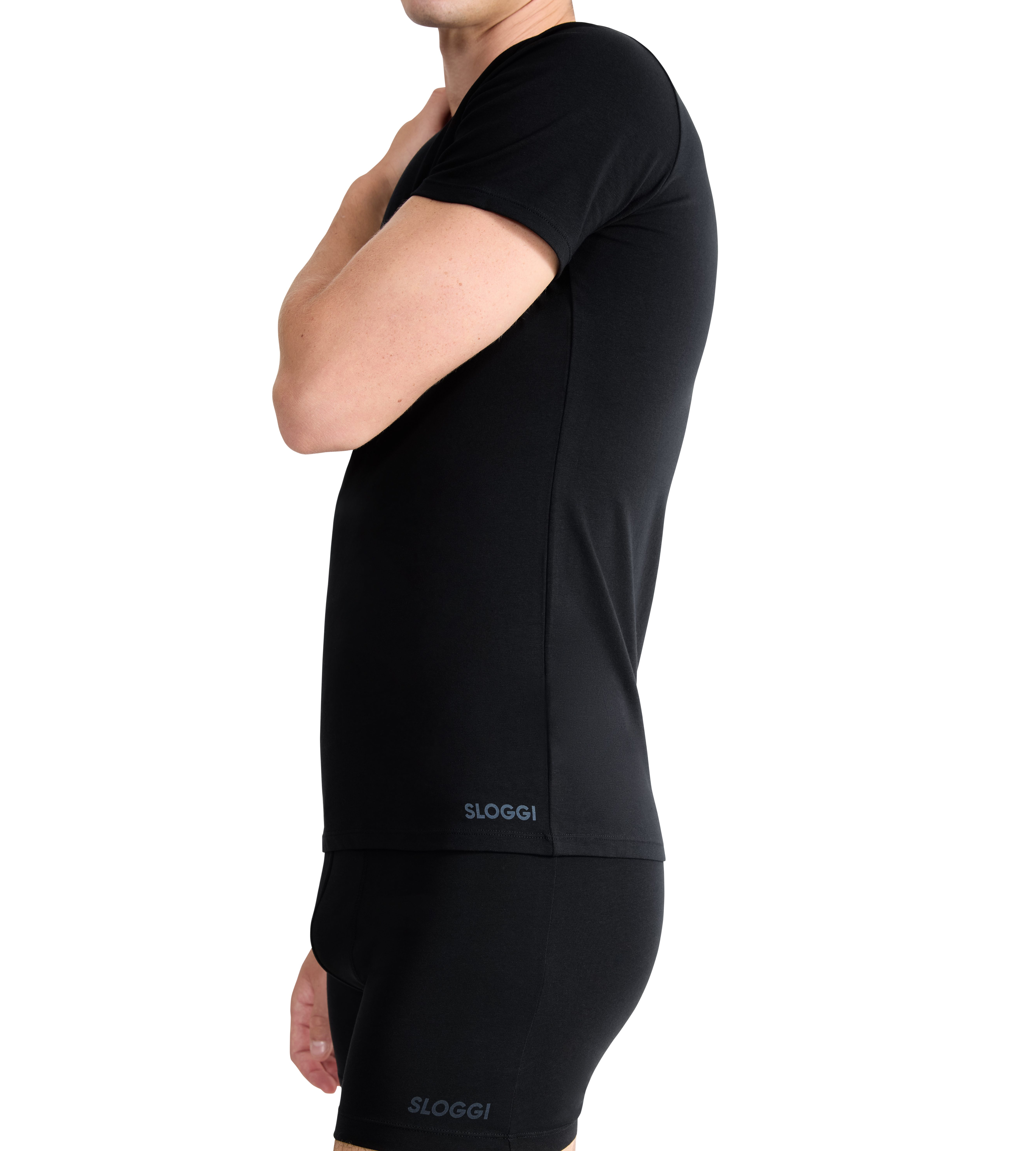 sloggi Unterhemd Men GO ABC 2.0 (2er Pack) mit Rundhals-Ausschnitt, Slim Fit, weich, Baumwollmischung