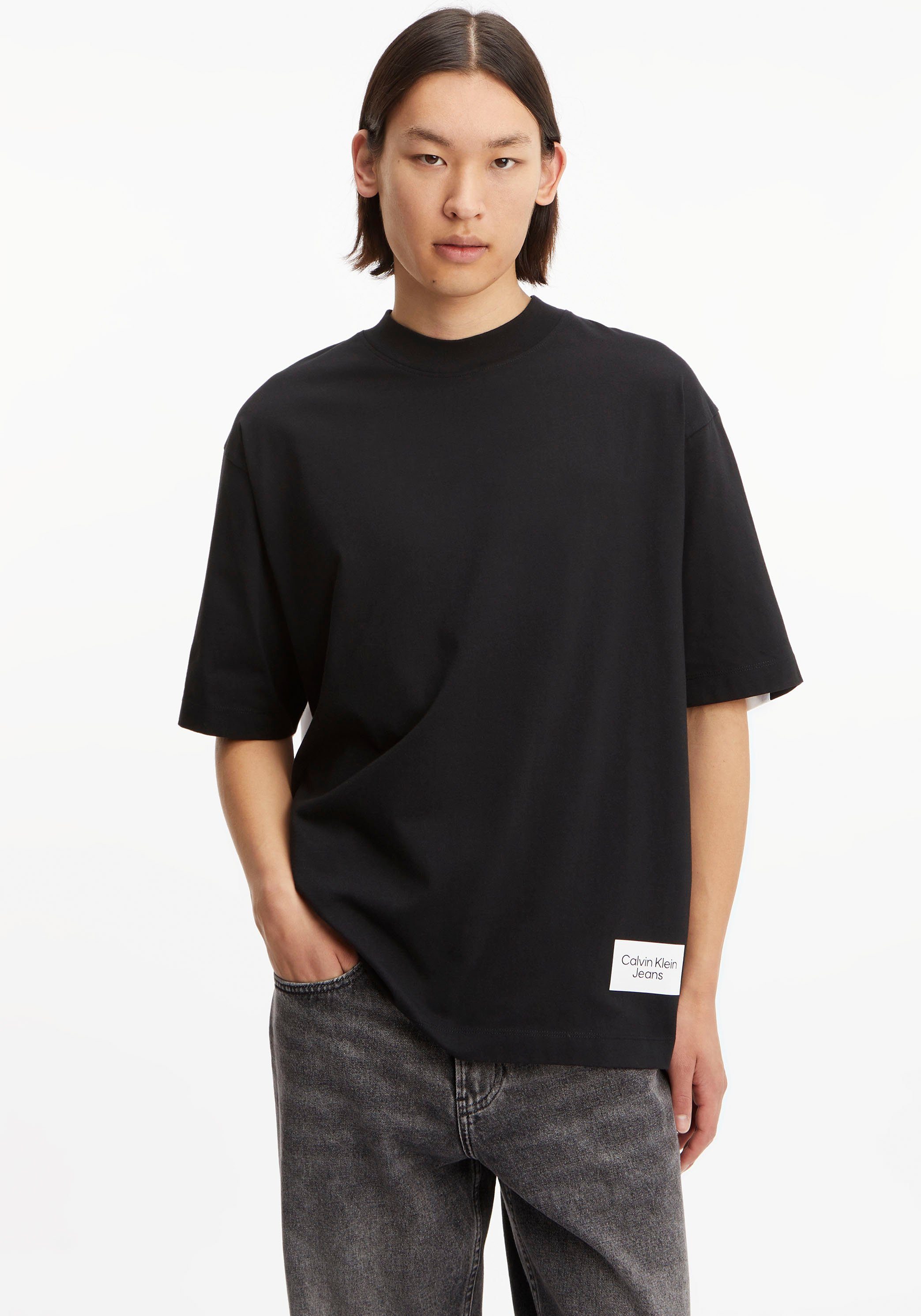 Calvin Klein Jeans T-Shirt BOLD LOGO COLORBLOCK TEE mit Rundhalsausschnitt Ck Black