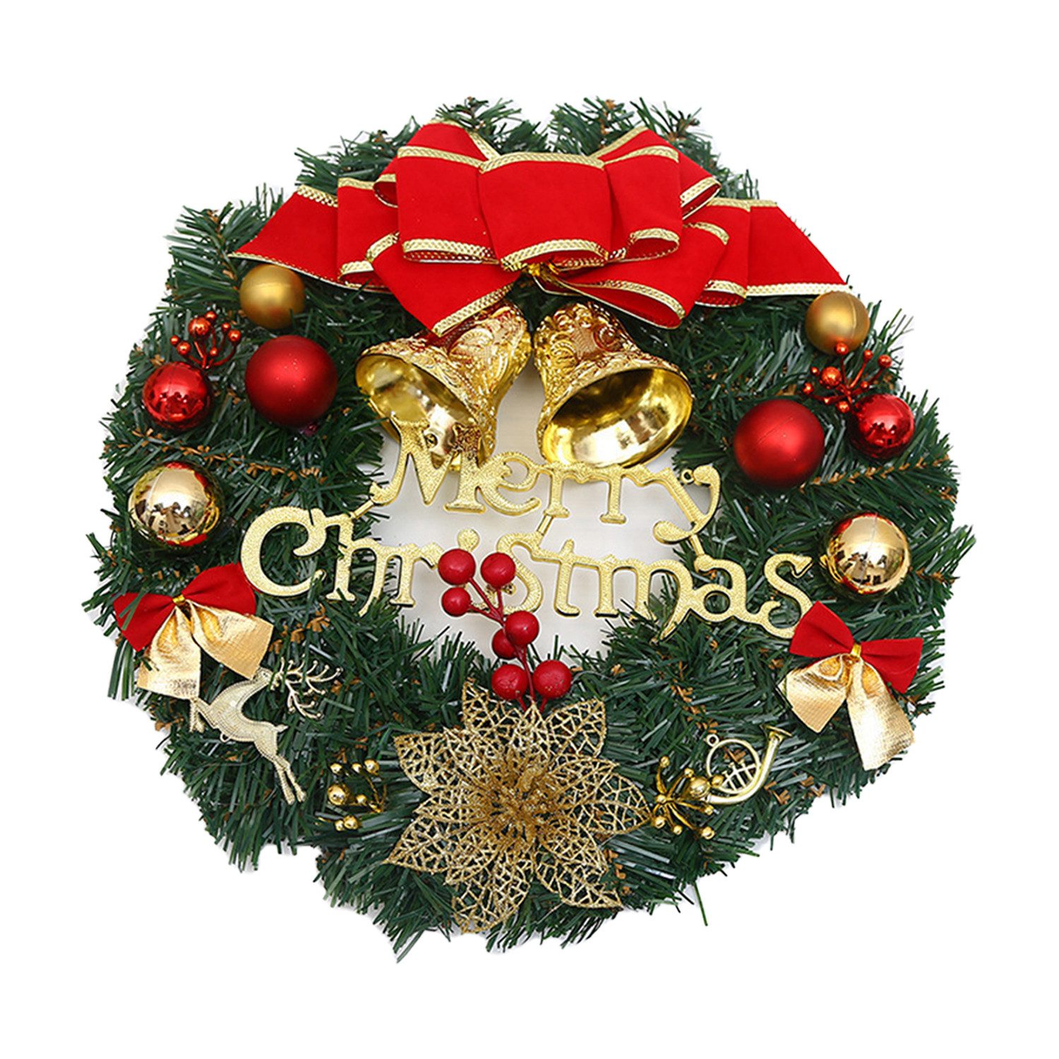 Kunstkranz Weihnachtskranz Hängende dekorative Tür Kranz, günstig online kaufen