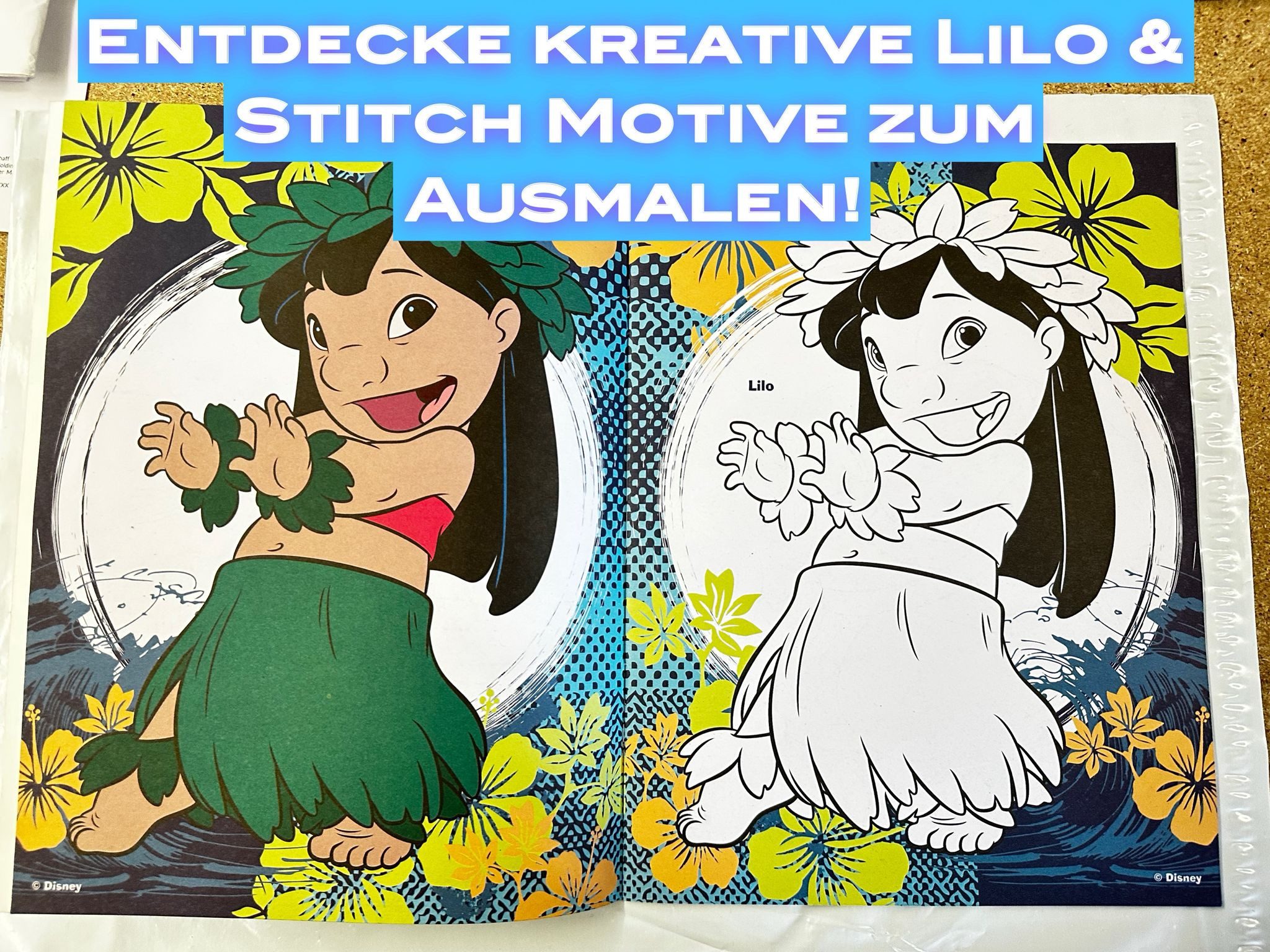Disney Malblock Lilo&Stitch Malbuch mit Angel, Stitch, Schrulle und seine Freunde, mit Angel, Stitch, Schrulle und seine Freunde