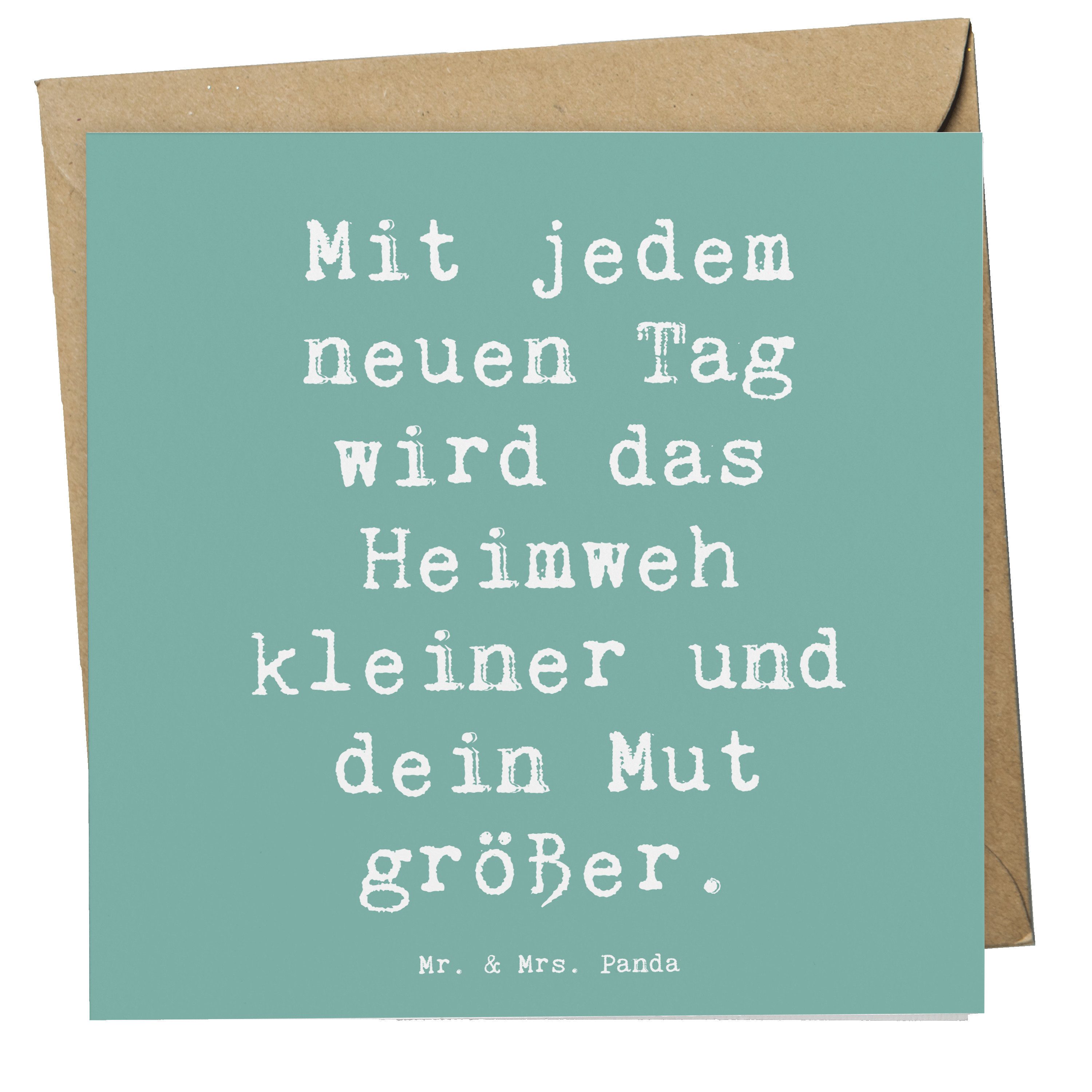 Grußkarte Heimweh überwinden Mut - Meeresbrise - Geschenk, Vertrauem, Mr. & Mrs