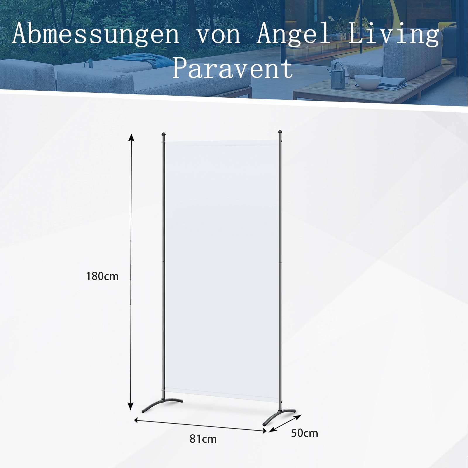 Angel Living Paravent 1-teilig Freistehend Sichtschutz günstig online kaufen