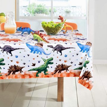 FIDDY Tischdecke Rechteckige Einweg-Tischdecke mit Dinosaurier-Motiv
