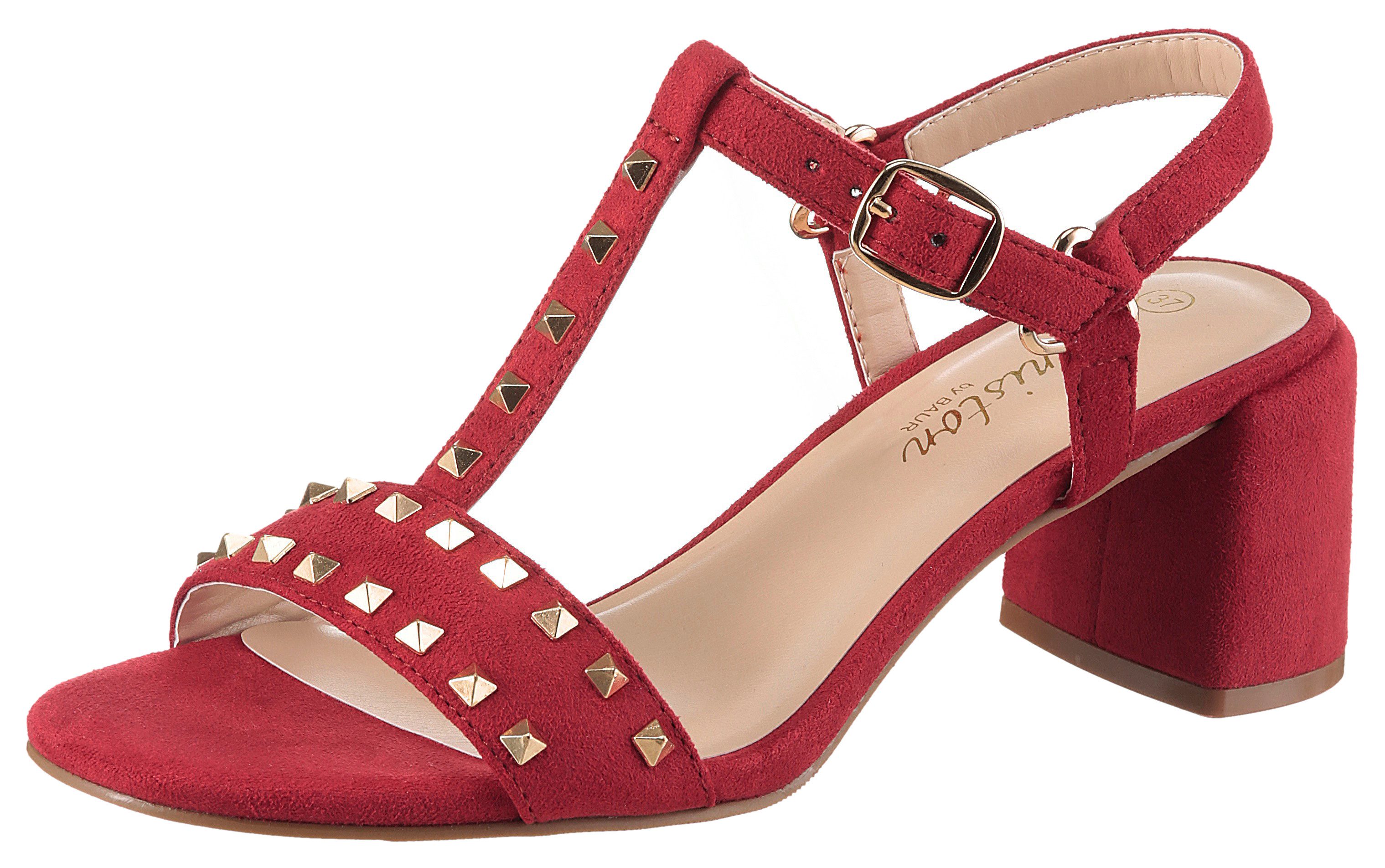 Aniston SHOES Riemchensandalette Sommerschuh, Blockabsatz, Nietenverzierung - NEUE KOLLEKTION
