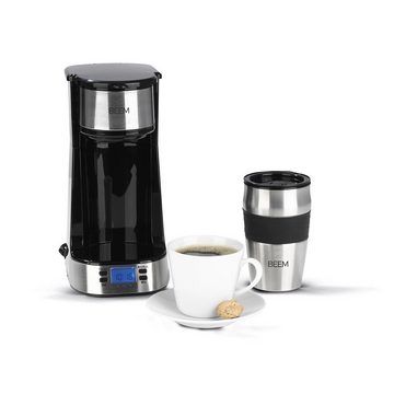 BEEM Filterkaffeemaschine Single Kaffeemaschine To-Go-Becher Thermobecher, Permanentfilter, Thermo 2 Go 24h Timer