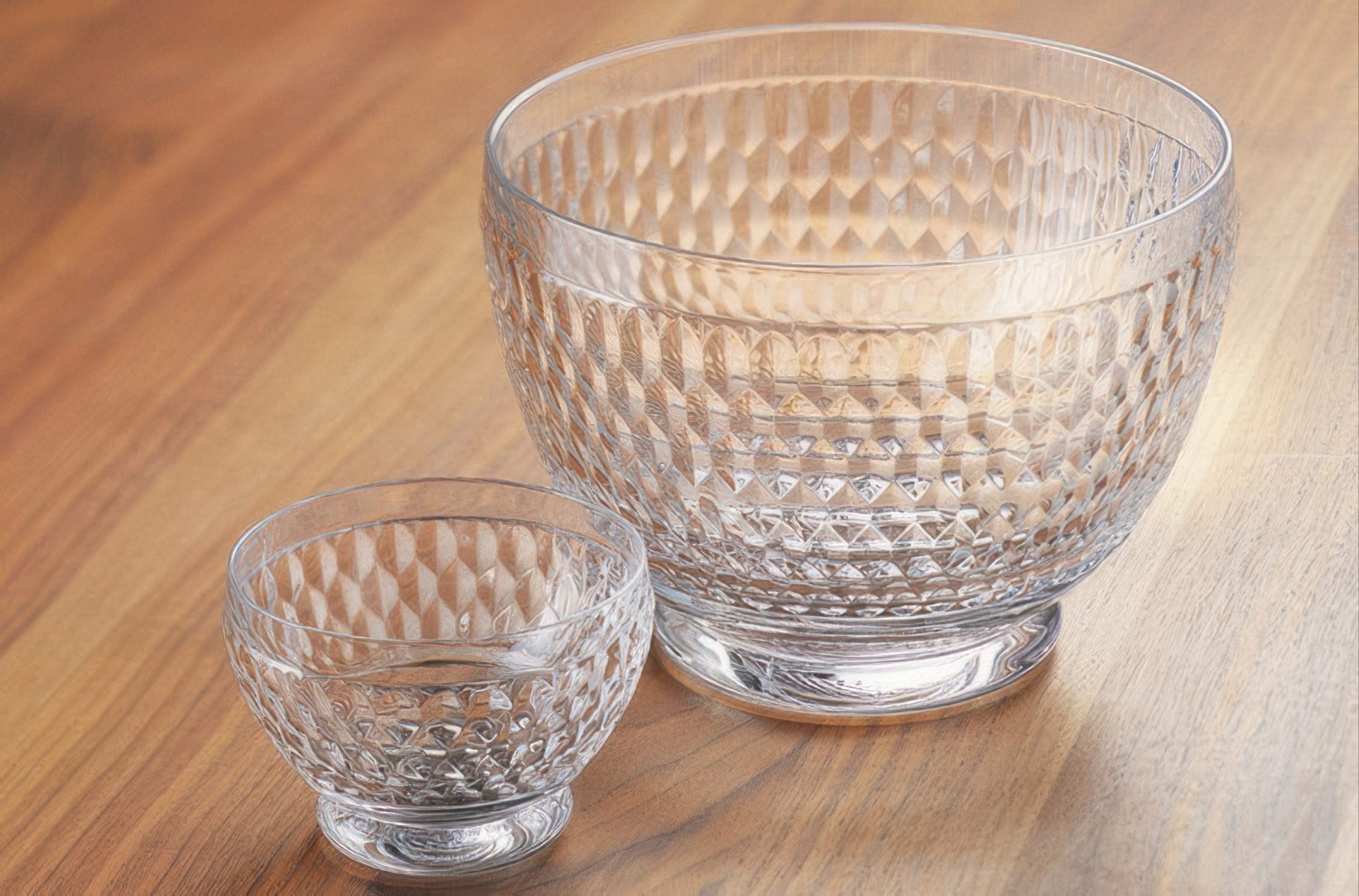 Villeroy & Boch Dessertschale Boston, Kristallglas, Spülmaschinengeeignet, Transparent, Boston, H: 8.1cm