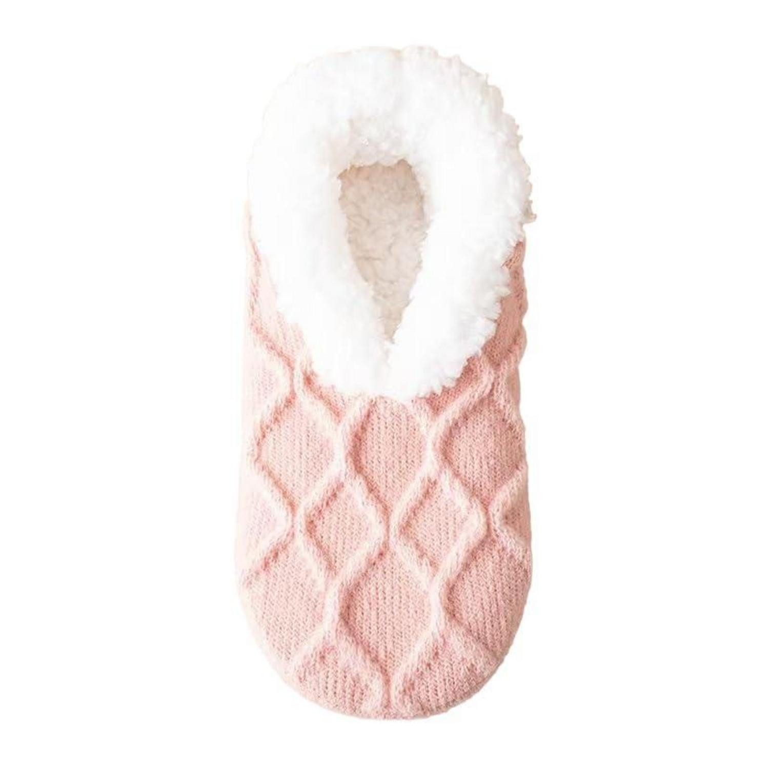 LuxusKollektion Kuschelsocken Stoppersocken Damen Flauschig Warm Rosa 35-40