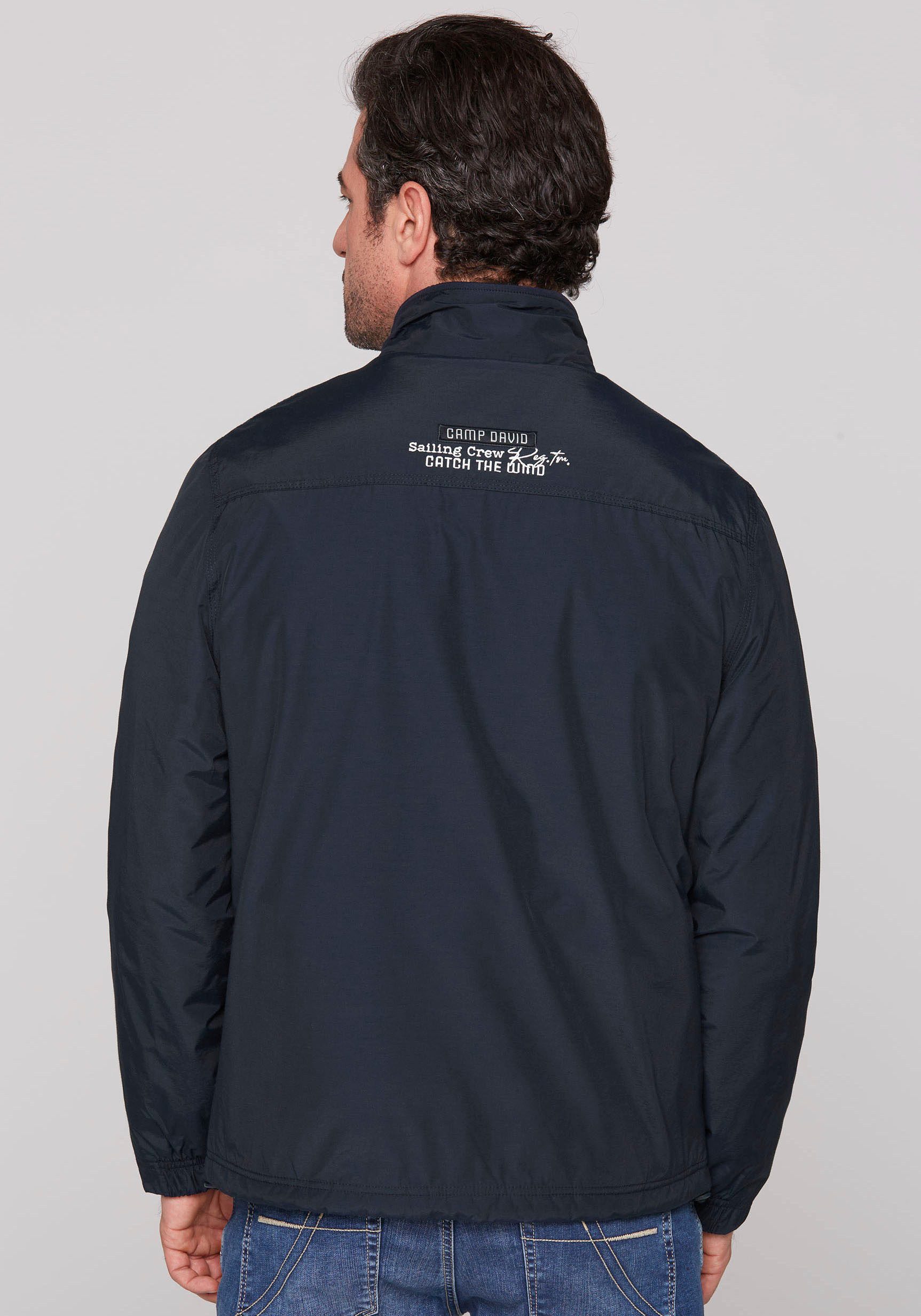 CAMP DAVID Windbreaker mit Logostickereien günstig online kaufen