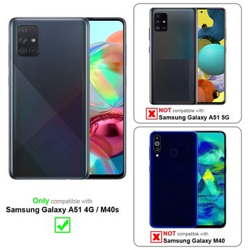 Cadorabo Handyhülle Samsung Galaxy A51 4G / M40s Samsung Galaxy A51 4G / M40s, Flexible TPU Silikon Handy Schutzhülle - Hülle - mit Glitzer