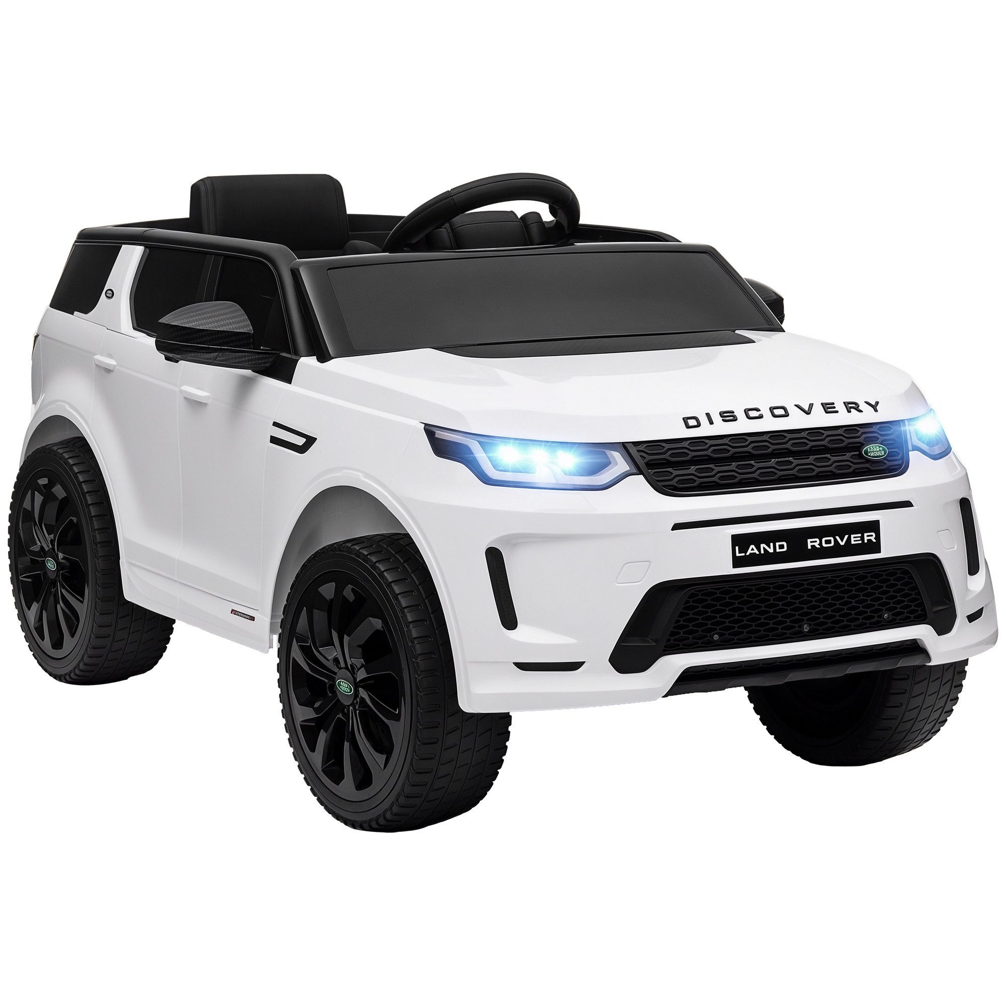 AIYAPLAY Elektro-Kinderauto 12V Kinderauto mit 2,4G Fernbedienung, Musik, Hupe, Belastbarkeit 25 kg, (1-tlg), 3-5 km,h, für Kinder 3-6 Jahre, Weiß