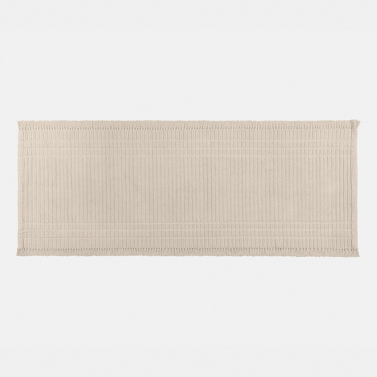 Mirabeau Teppich Läufer Clairenne creme, H/B ca. 80/250 cm, Fransen: Länge: 4.50 cm, Höhe: 80.0 mm