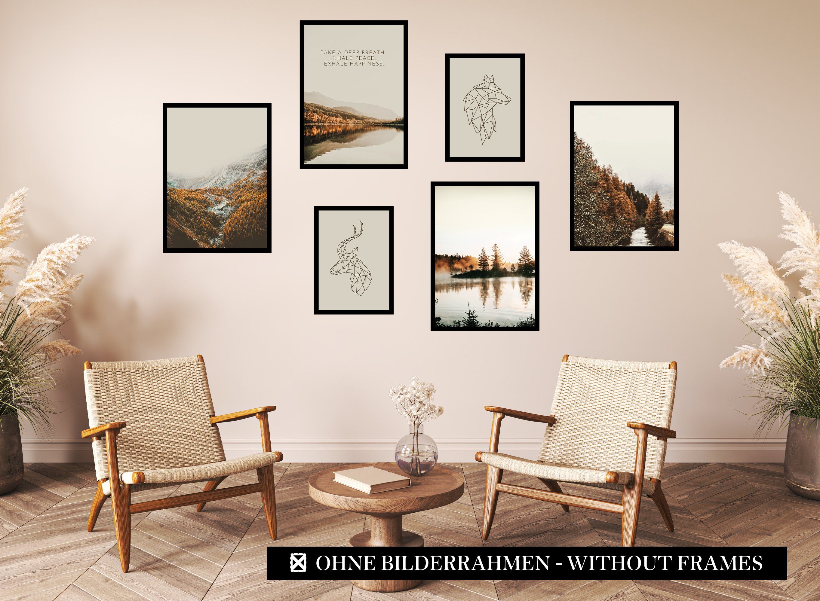 CreativeRobin Bilder-Collage » Herbst « als Deko, Herbst CreativeRobin, Wohnzimmer Poster-Set
