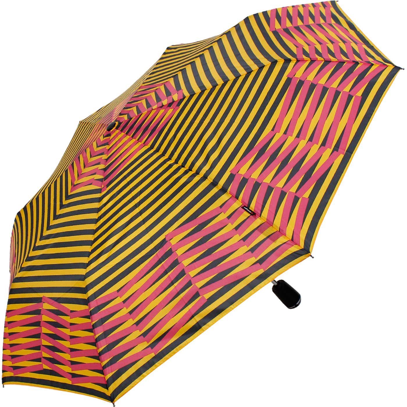 Knirps® Taschenregenschirm stabile Viper, große, Duomatic UV-Schutz Begleiter pink-orange Large der Auf-Zu-Automatik 