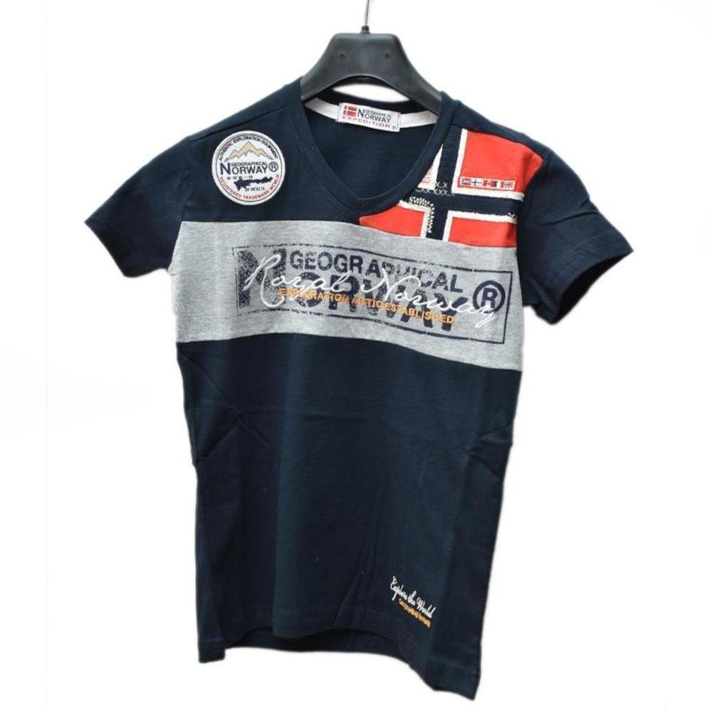 Geo Norway T-Shirt JERARD Jungen T-Shirt in 6 Farben Größen 128 bis 176 navy | V-Shirts