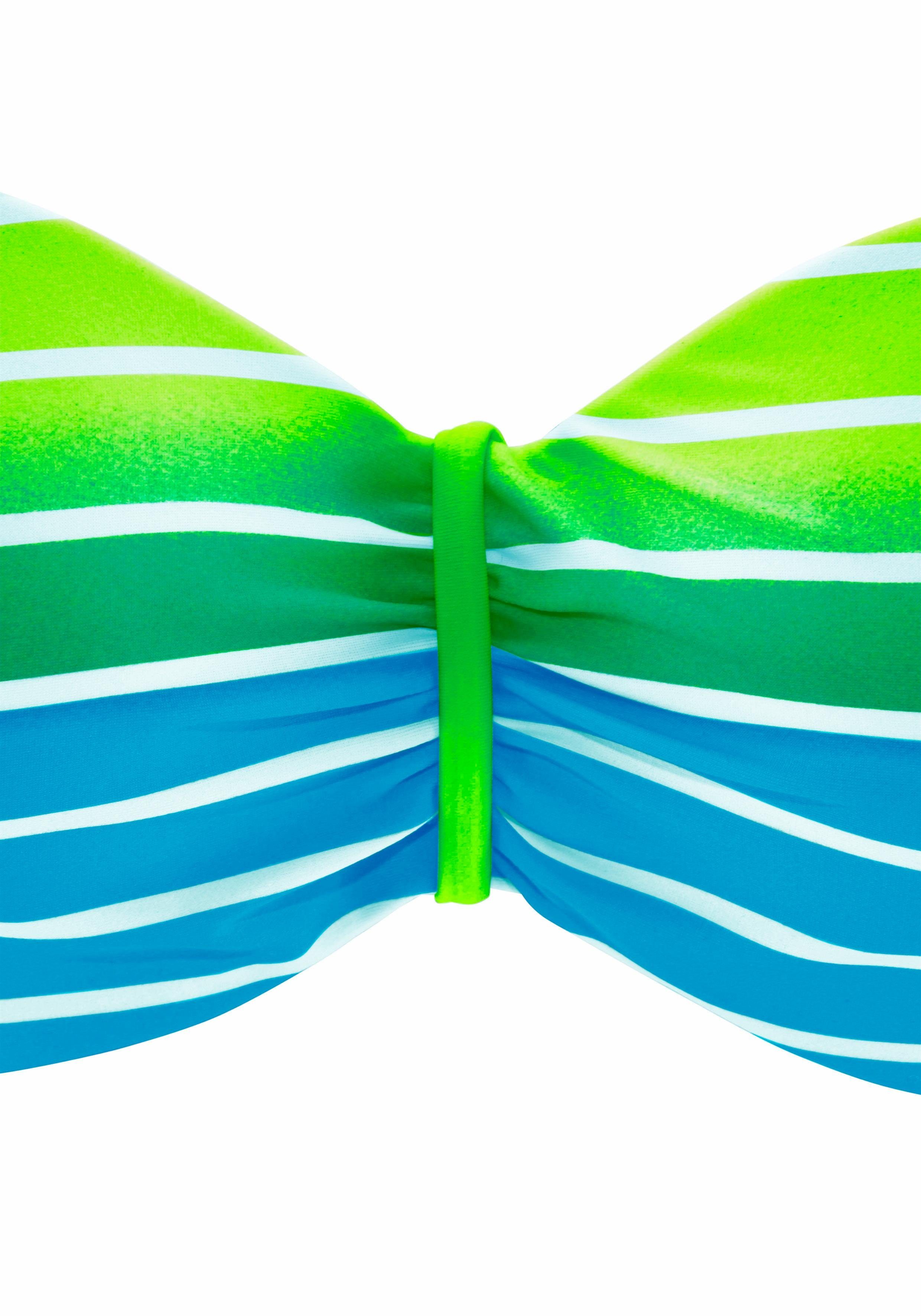 Venice Beach Bügel-Bandeau-Bikini im trendigen Streifen-Look