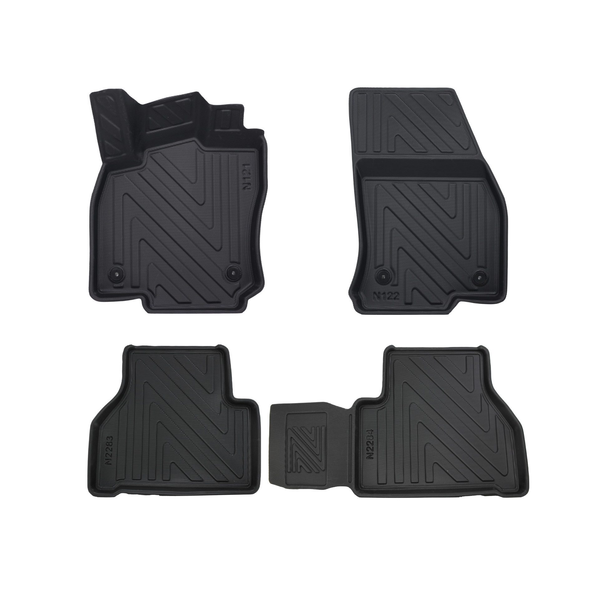 fussmattenprofi.com Auto-Fußmatte 3D Auto Fussmatten Set passend für VW Caddy Baujahr ab 2021 (1 St), für Volkswagen Volkswagen Caddy