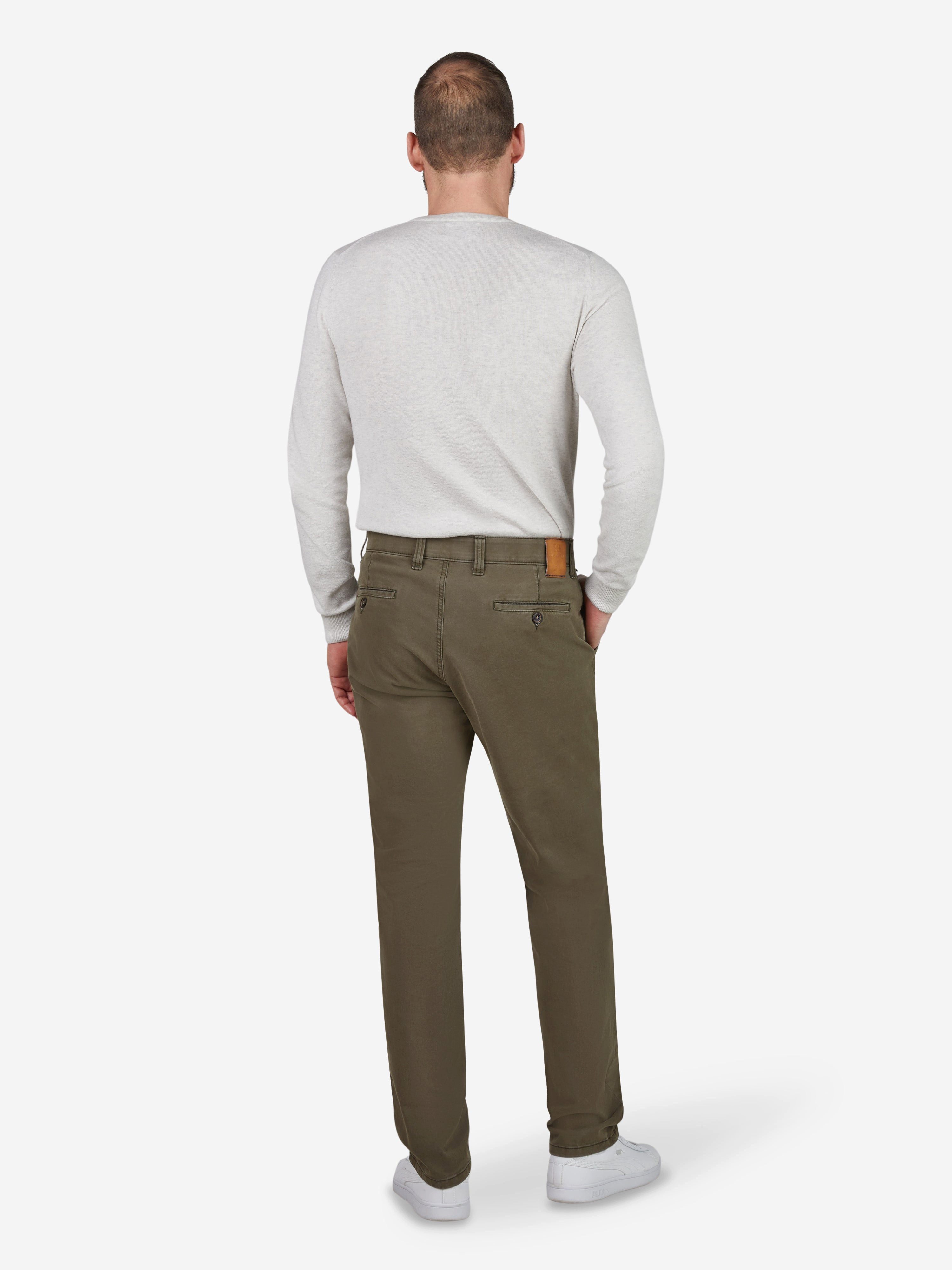 Club of Comfort Chinohose Chino/Flat Front Hose GARVEY 8070 - grün - Herrenhose - 26 ["True Colour steht für hohe Farbbrillanz und dauerhafte