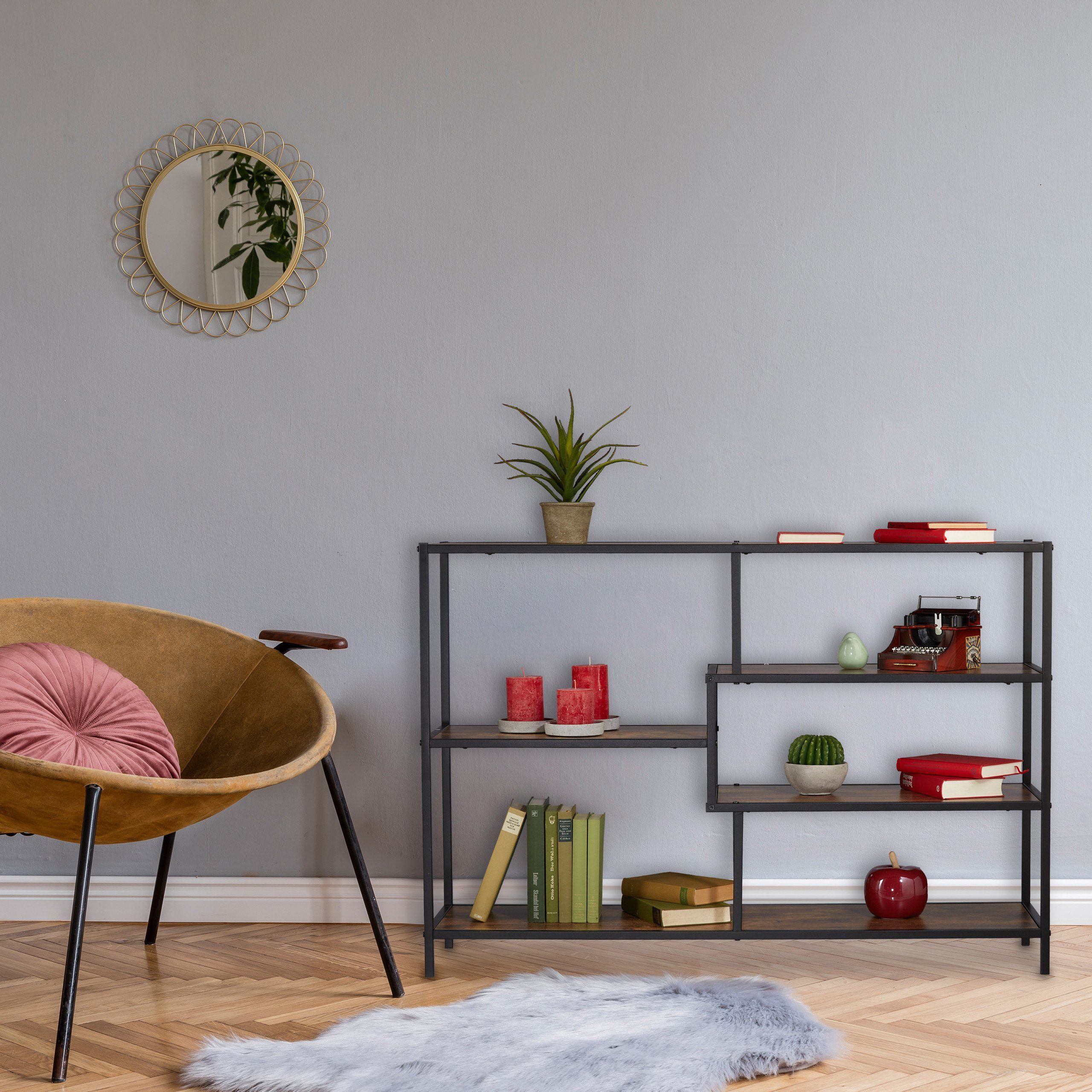 relaxdays Standregal Regal im Industrial Style günstig online kaufen