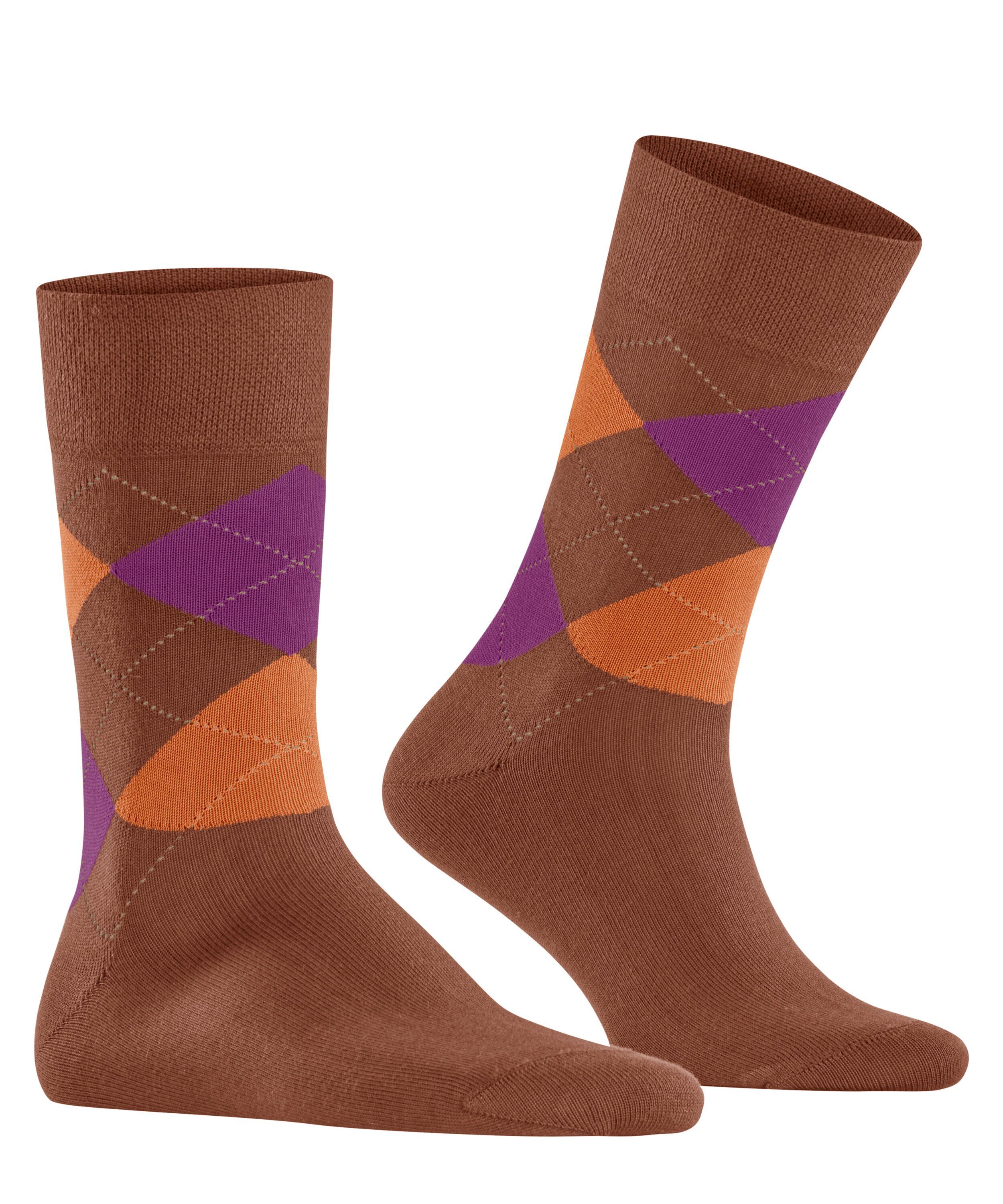 Socken (5136) Sensitive Argyle FALKE (1-Paar) sienna