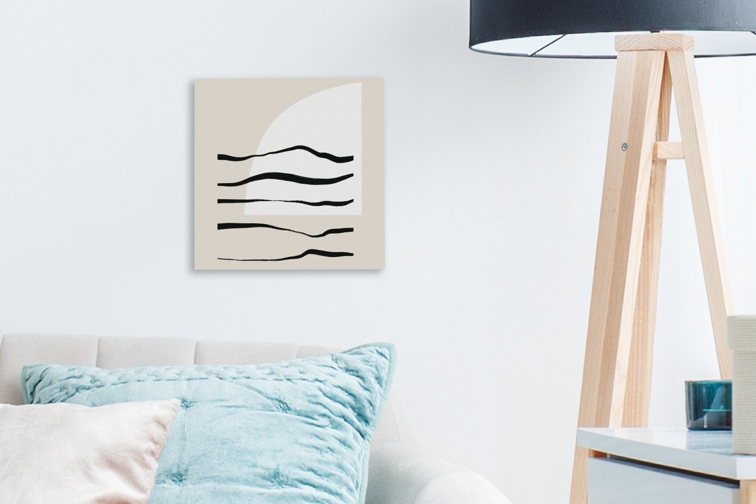 Pastell, Leinwandbild OneMillionCanvasses® Bilder Leinwand Abstrakt - Wohnzimmer Linie - (1 St), Schlafzimmer für