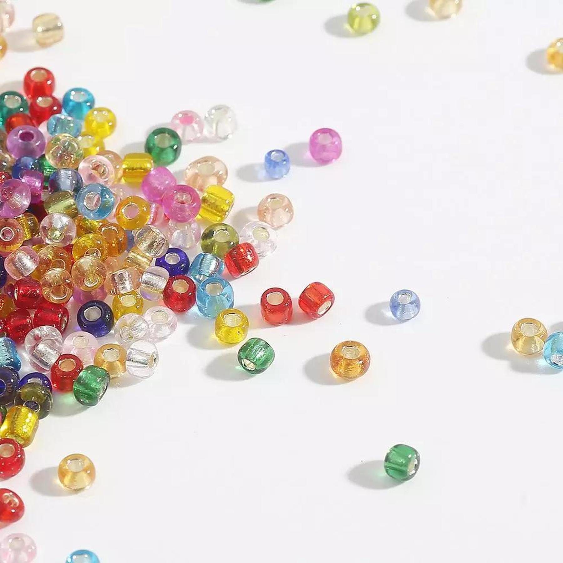 Kopper-24 Bastelperlen Glasperlen - Typ 'Rocailles' - 1000 Stück - 3 mm - Rot dunkel