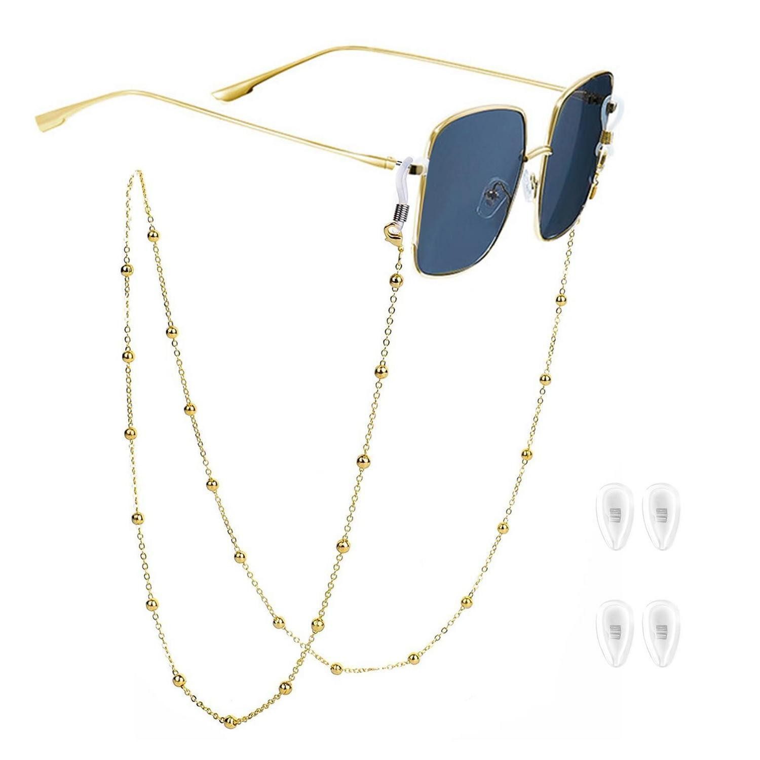LuxusKollektion Brillenkette Brillenkette Perlen Gold 78cm
