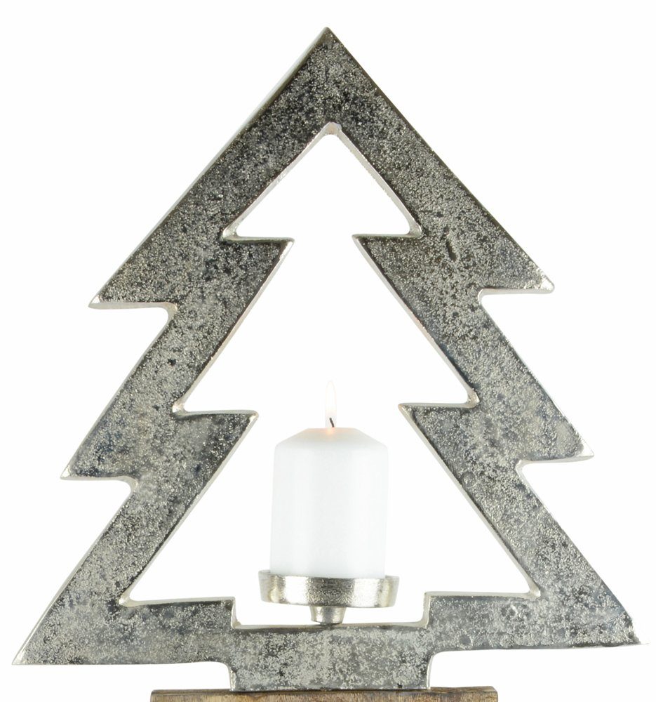 RIFFELMACHER & WEINBERGER Adventsleuchter XL Baumsäule mit Kerzenhalter - Natur 100x37cm