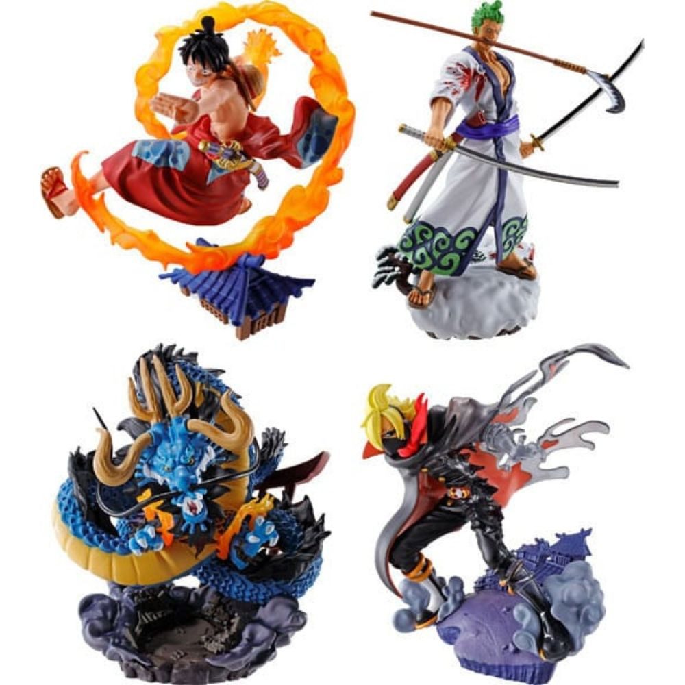 MegaHouse Sammelfigur One Piece Petitrama PVC Mini-Statue Logbox Re Birth Wano Kuni Vol. 1