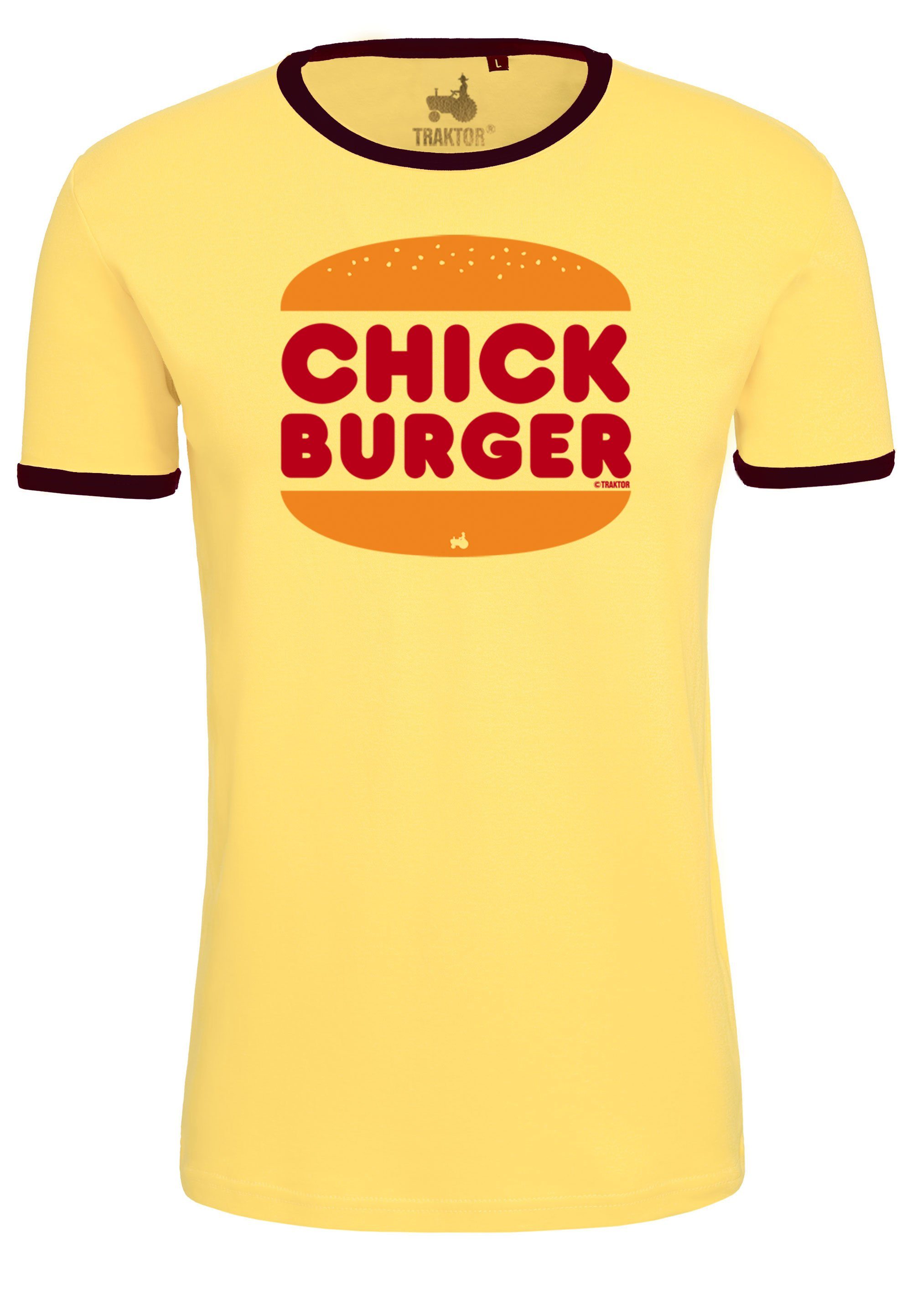 LOGOSHIRT T-Shirt Chick Burger mit lustigem Print