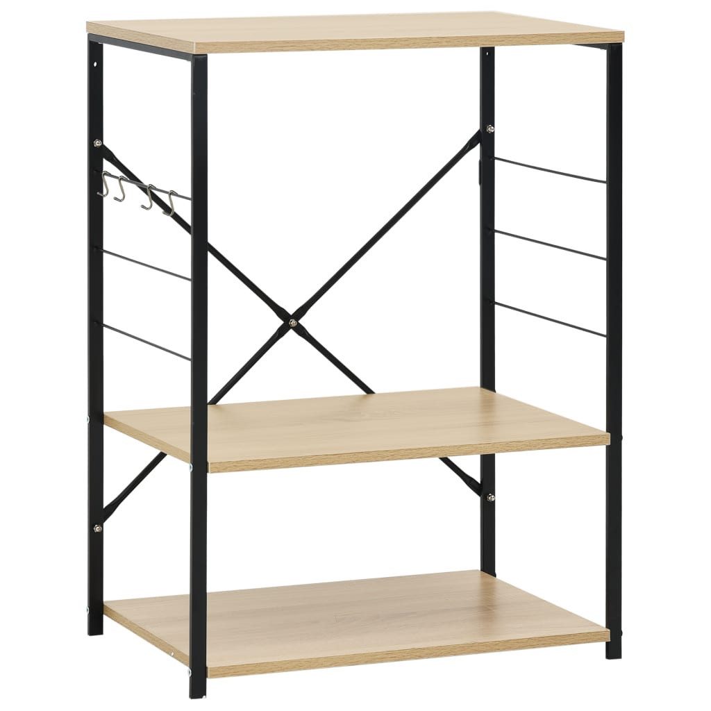 vidaXL Schubkasteneinsatz Mikrowellenregal Schwarz Eiche 60×39,6×79,5 günstig online kaufen