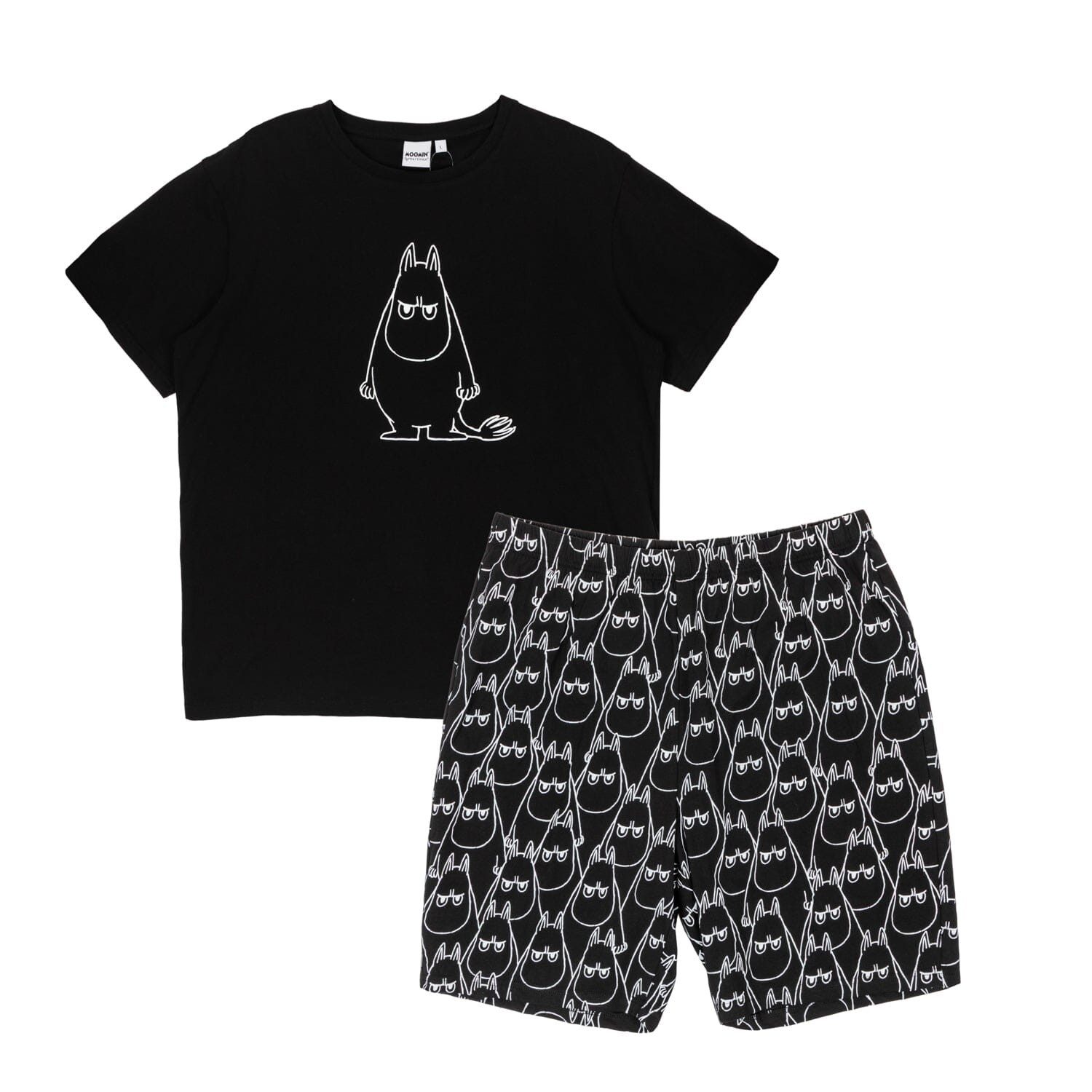 Moomin by Martinex Schlafanzug Martinex Moomin Herren PJ Short Set „Vesa“ Anger – Black