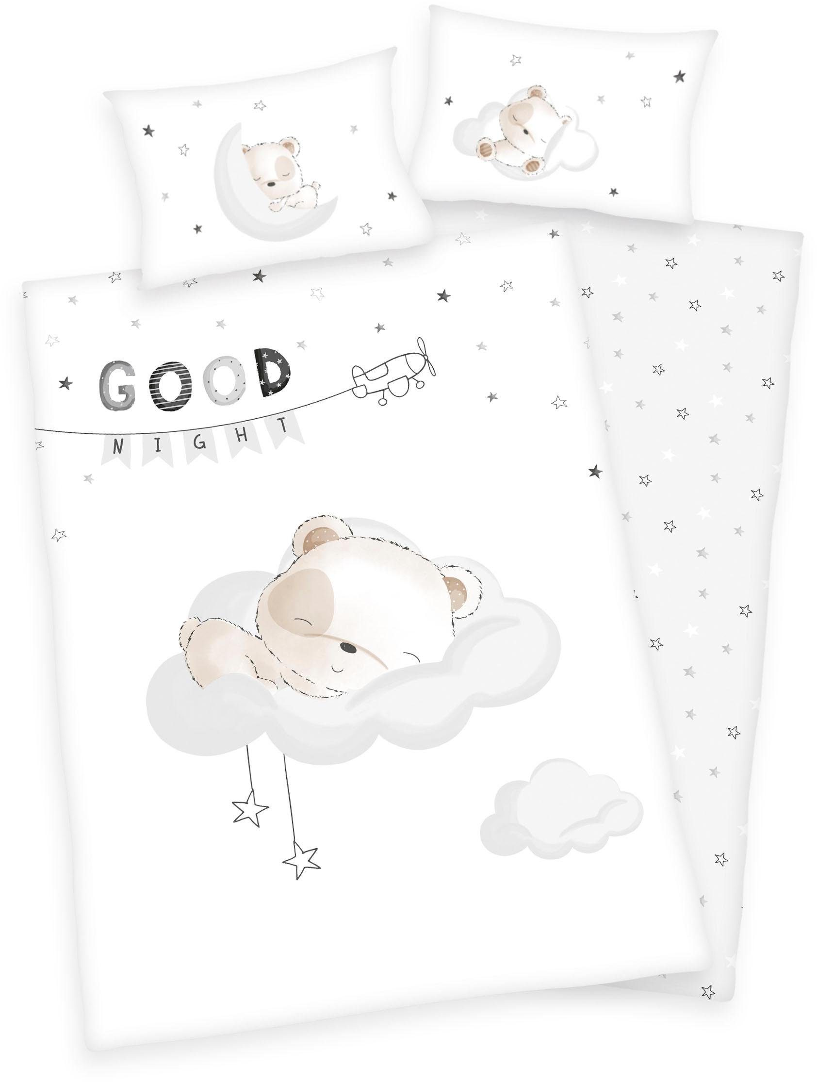 Baby Best Babybettwäsche Baby Best "Sleeping little bear", Renforcé, mit Stern und Teddy