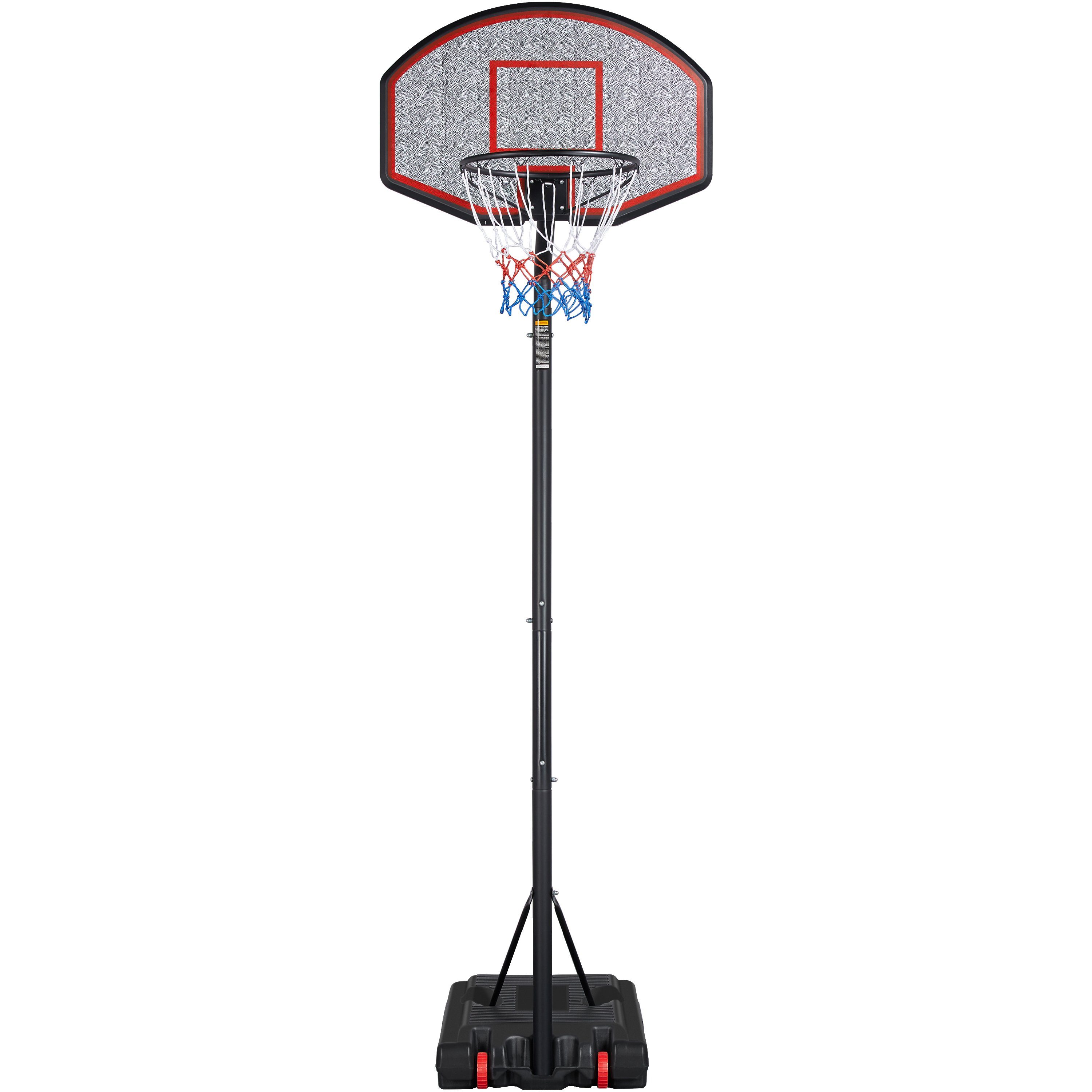 Yaheetech Basketballständer, Basketballkorb verstellbar Korbhöhe 304-353 cm