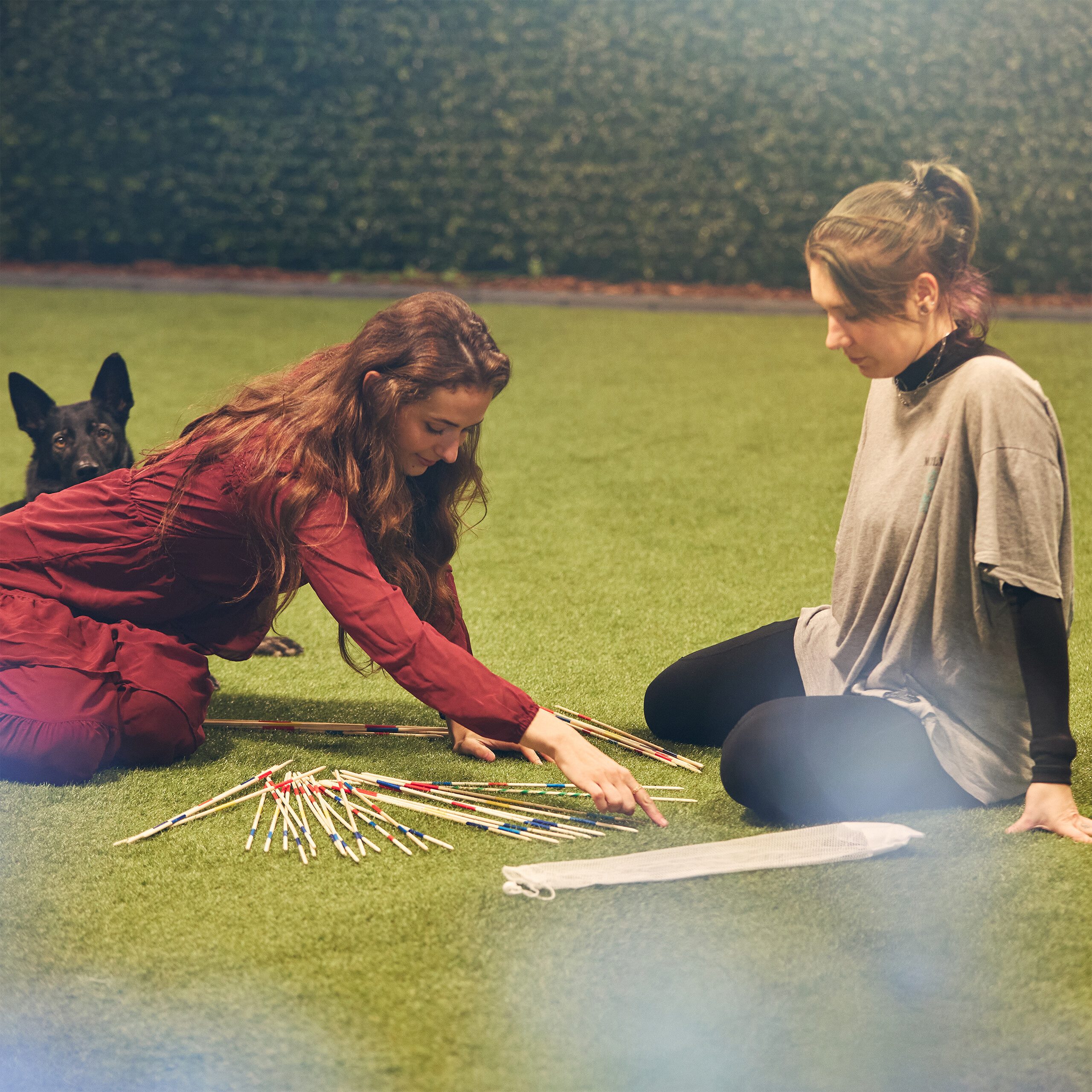 relaxdays Spiel 50 cm Riesenmikado im 2er Set, Geschicklichkeitsspiel