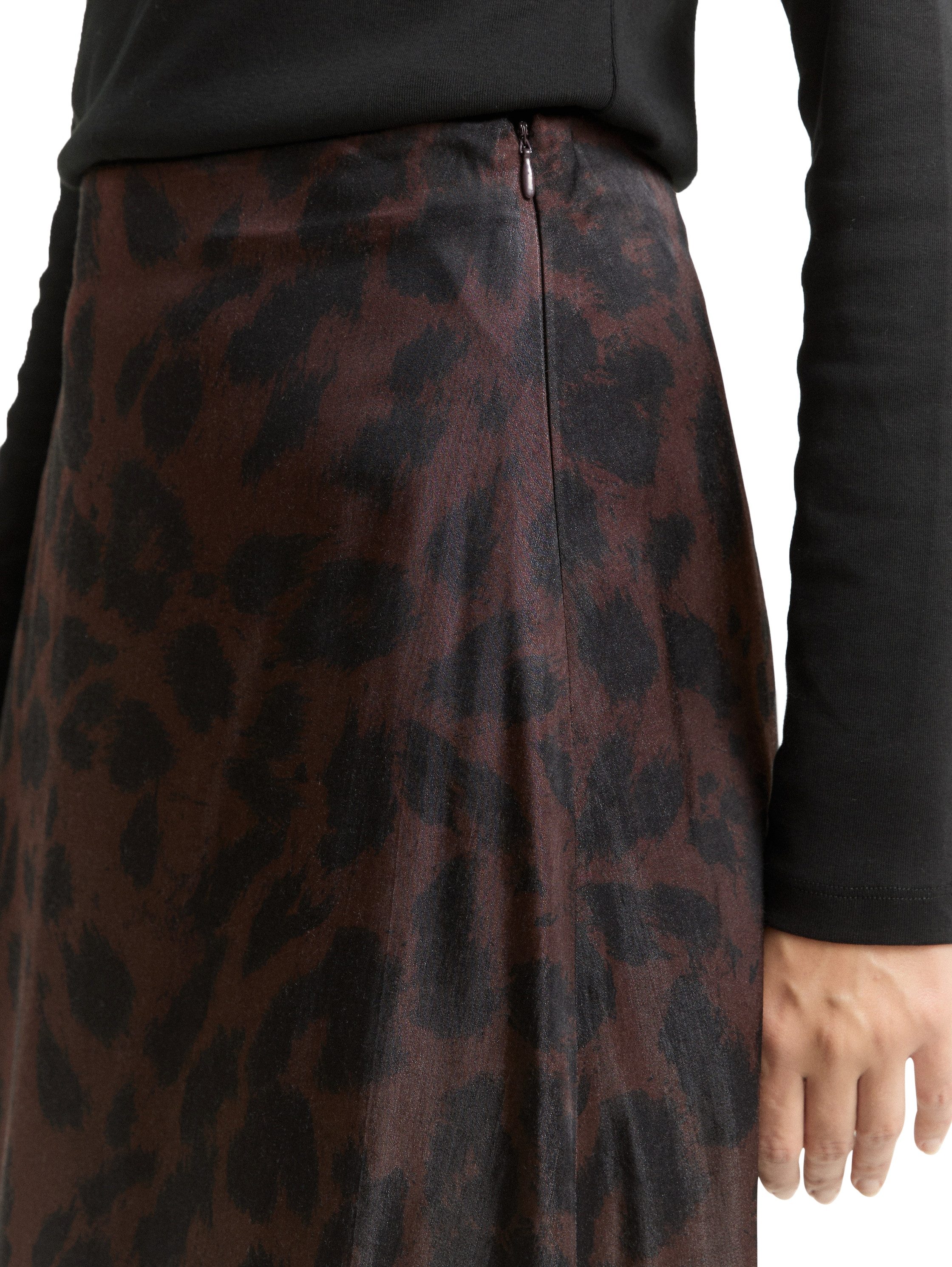 TOM TAILOR Satinrock High waist maxi mit verdecktem Reißverschluss