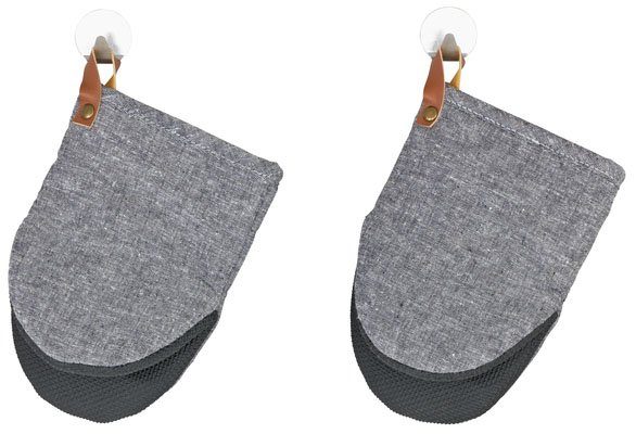 WENKO Topfhandschuhe Modell Ada Mini, (Set, 2-tlg), kleine Ofenhandschuhe, Handflächen aus Neopren, Baumwollinnenseite
