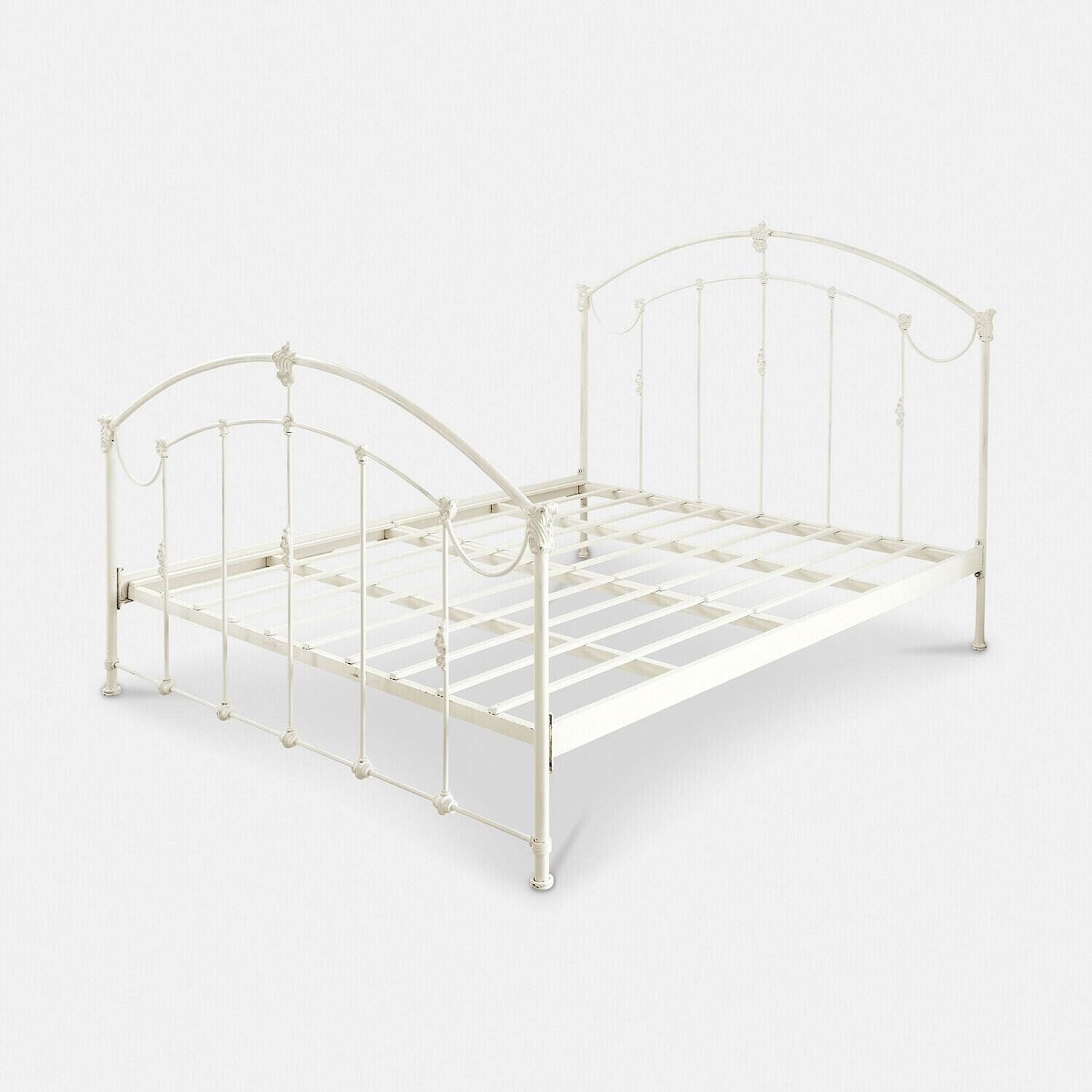 Mirabeau Bett Bett Canefield antikcreme