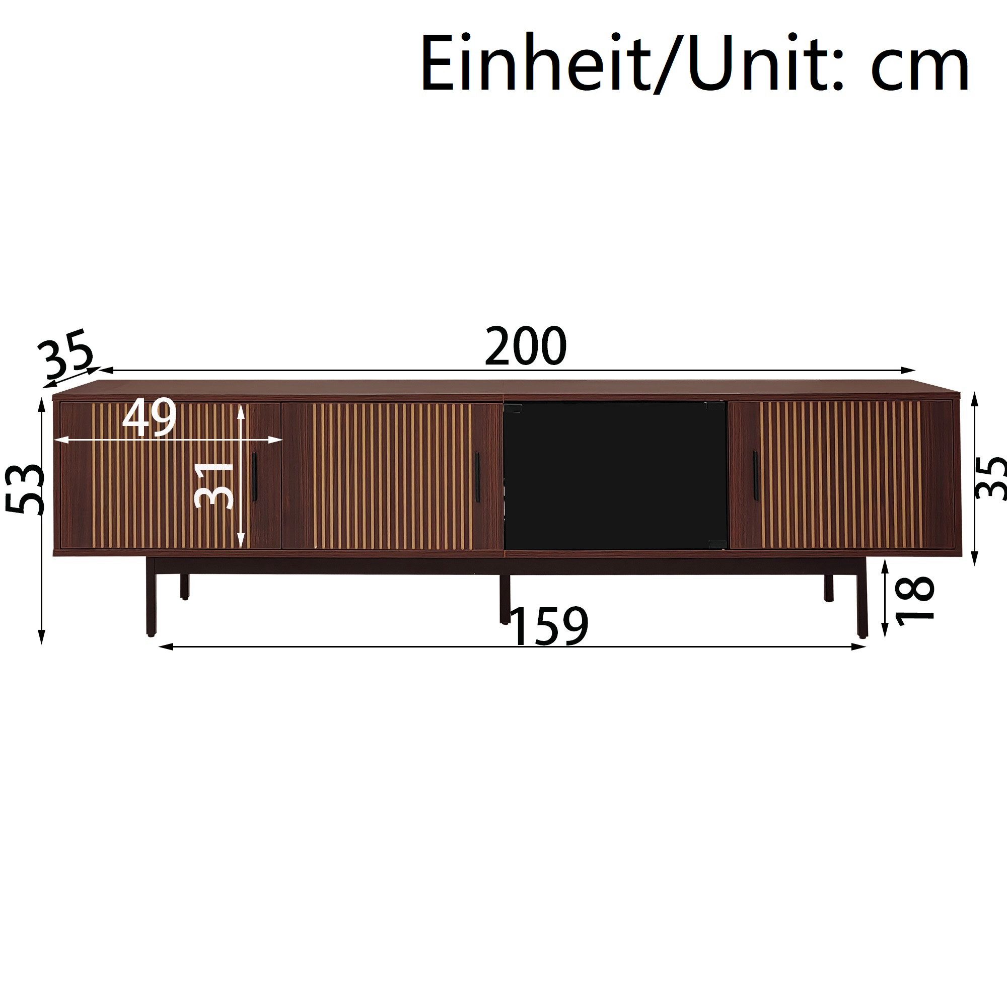 Ulife Lowboard TV-Schrank, Fernsehtisch, Wohnzimmermöbel mit günstig online kaufen