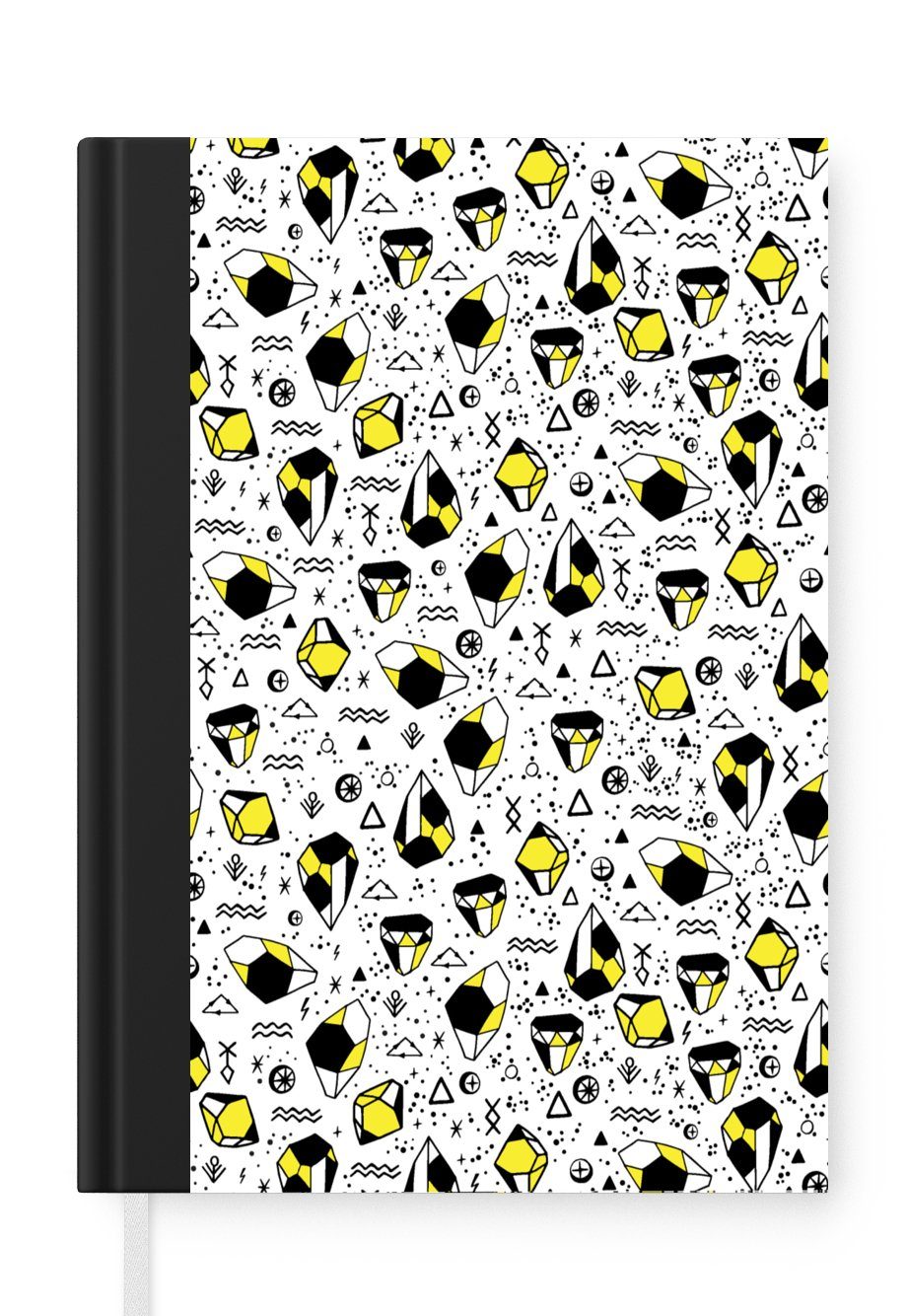 MuchoWow Notizbuch Notizbuch Tagebuch Haushaltsbuch Notebook A5 Diamant - Kristall -, Notizbuch Tagebuch Hardcover