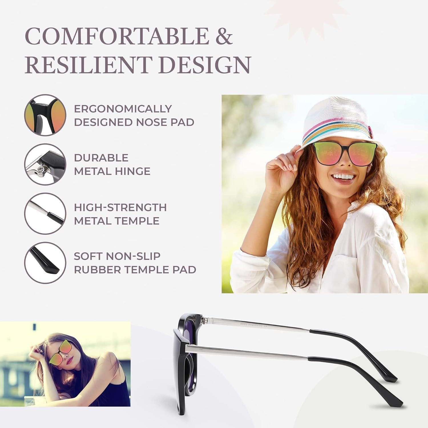 LuxusKollektion Retrosonnenbrille Sonnenbrille Damen polarisiert UV400 vintage rund Metallrahmen