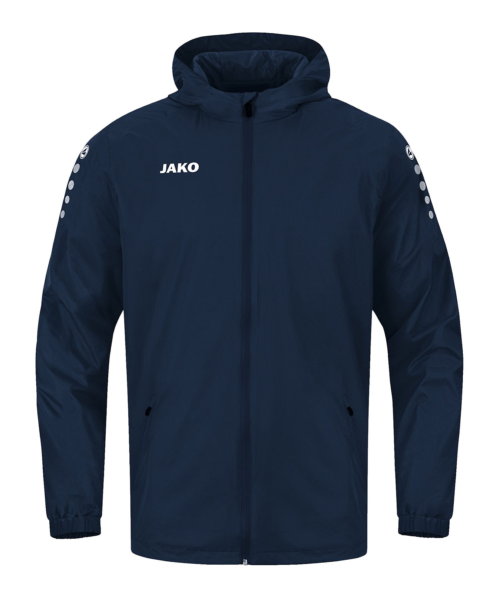 Jako Allwetterjacke Team 2.0 Allwetterjacke Kids Dunkel (1-St) Kapuze